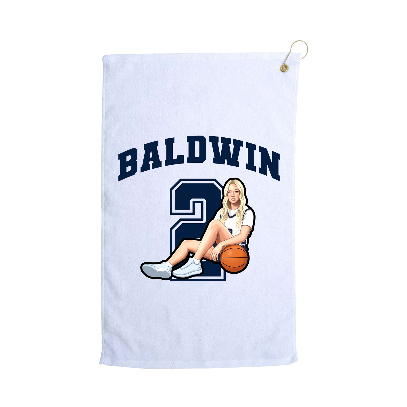 Golf Towel — Number in White