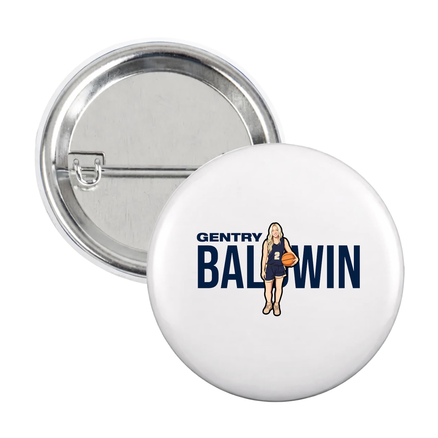 Game Day Button — Player Name in White