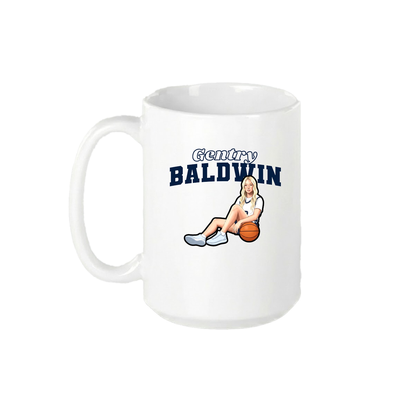 15oz Coffee Mug — Name Arch in White