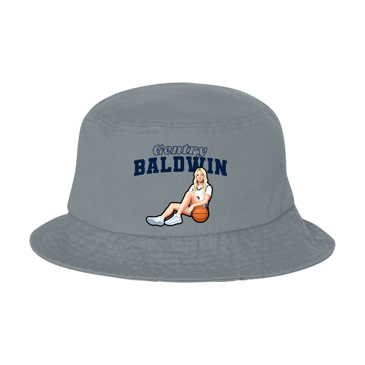 Bucket Cap — Name Arch in Grey