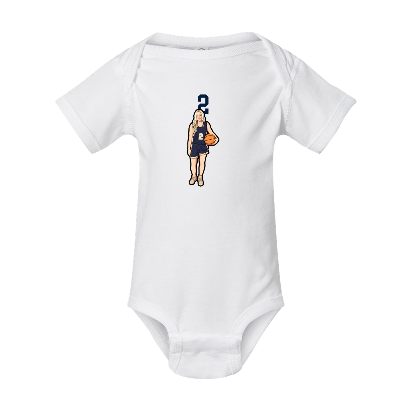 Baby Onesie — Number Top in White