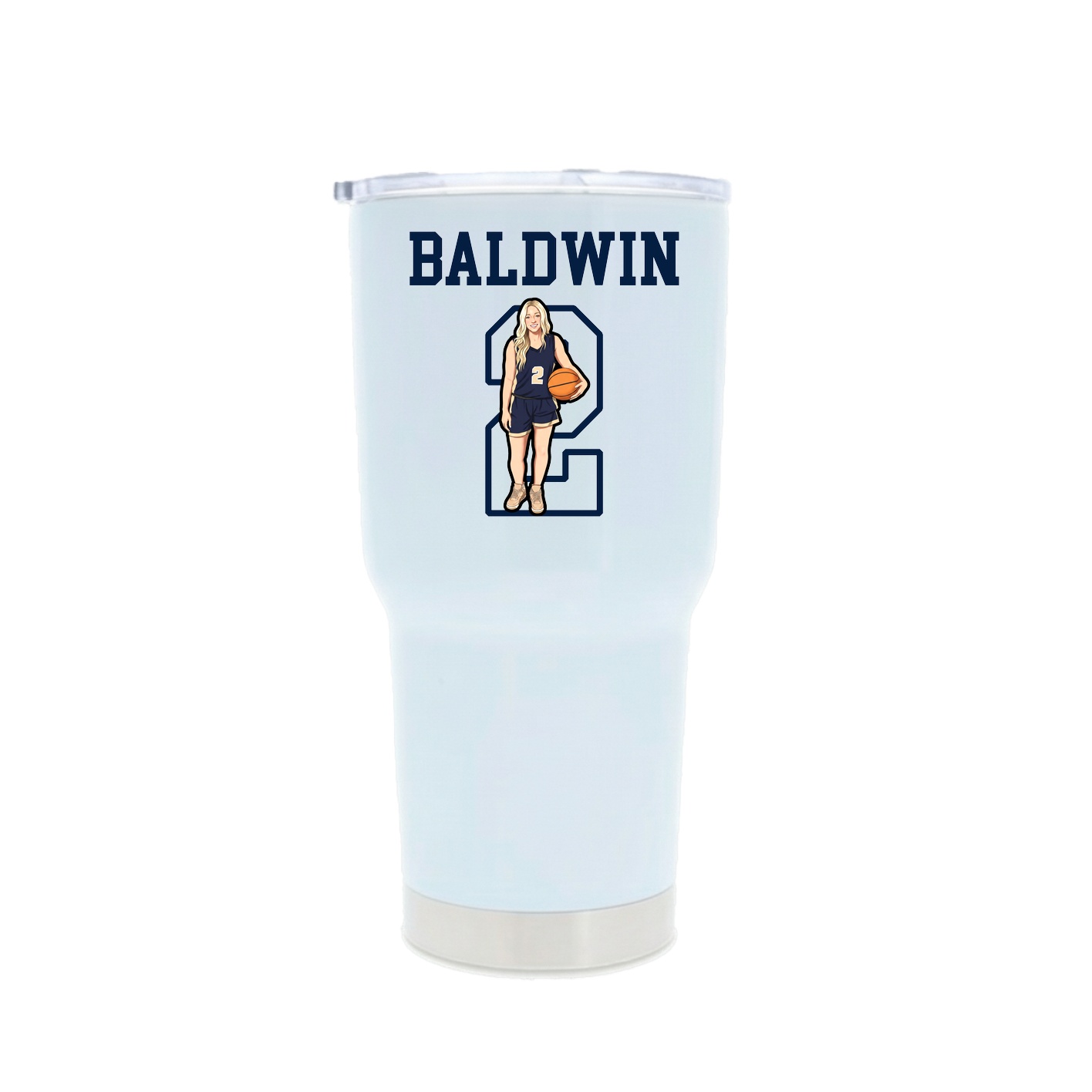 30oz Stainless Steel Tumbler — Shirsey in White