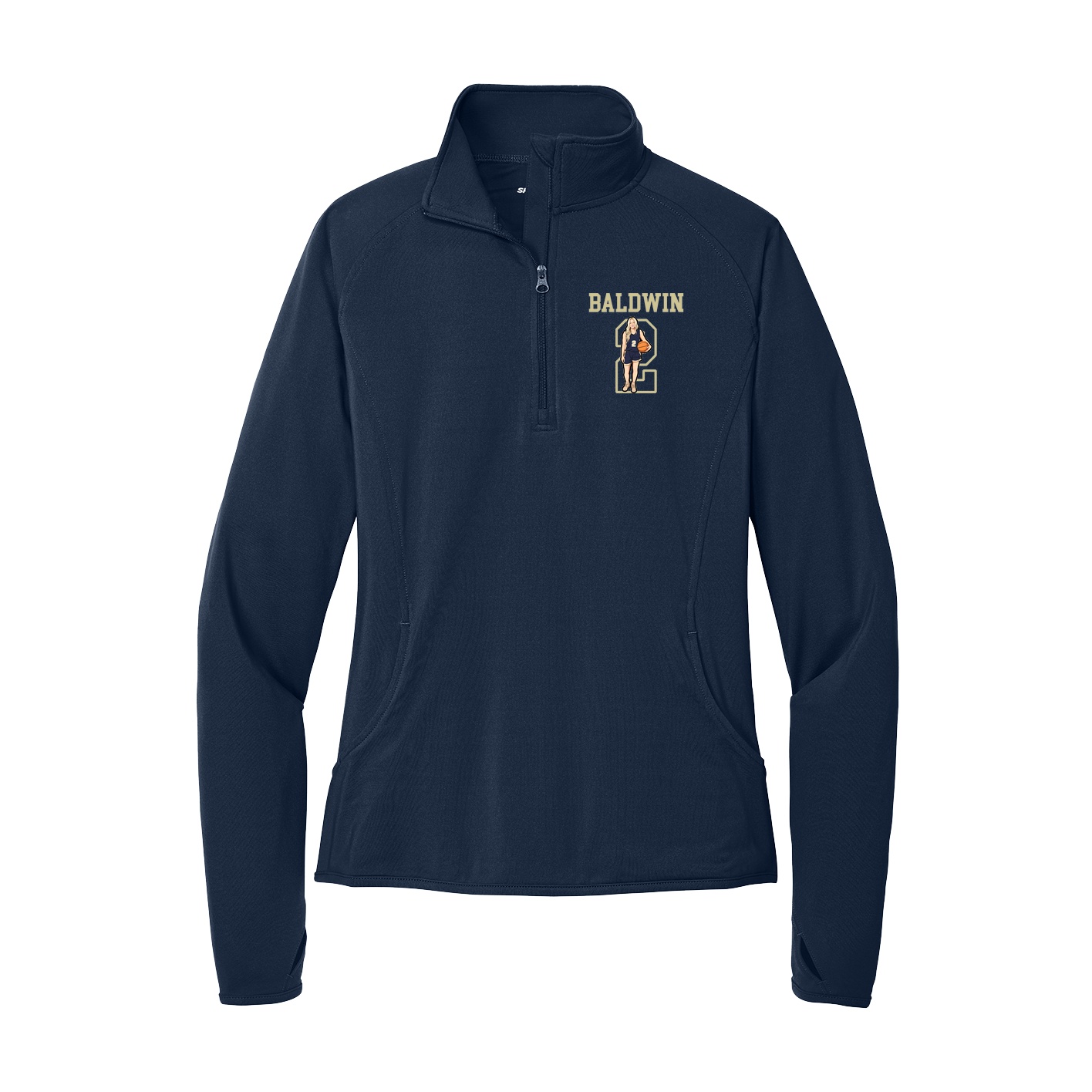 Women's Q-Zip Pullover — Shirsey in Navy