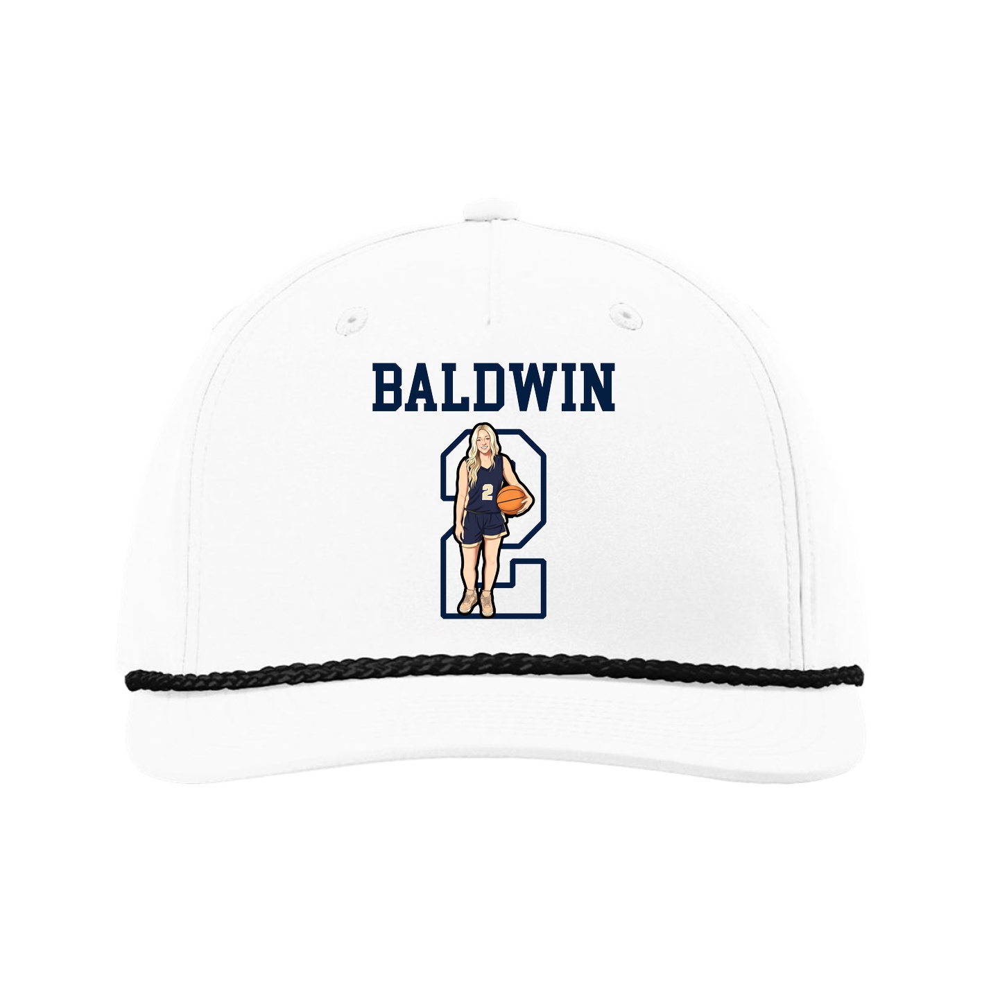 Five-Panel Classic Rope Cap — Shirsey in White