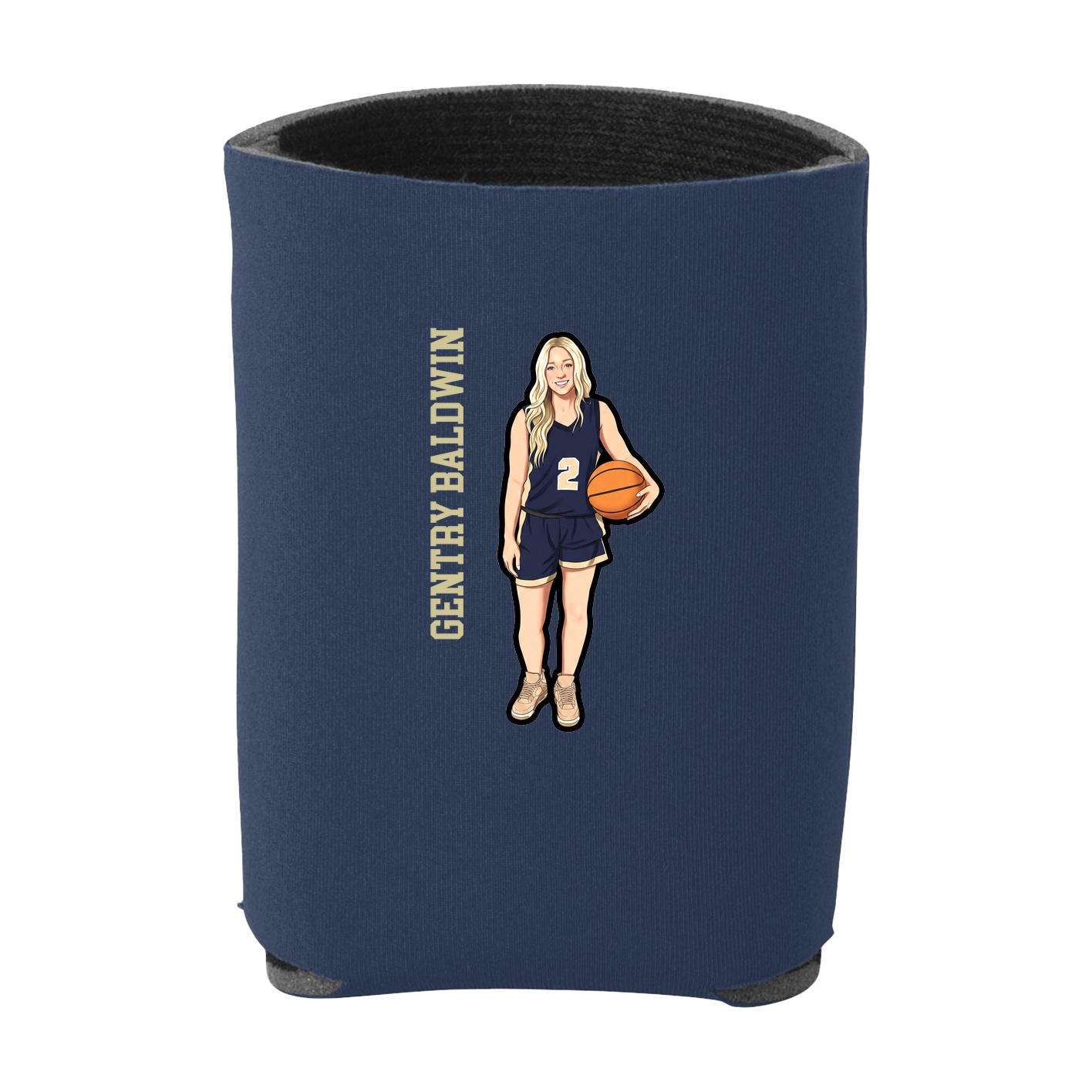 Can Holder — Name Vertical in Navy
