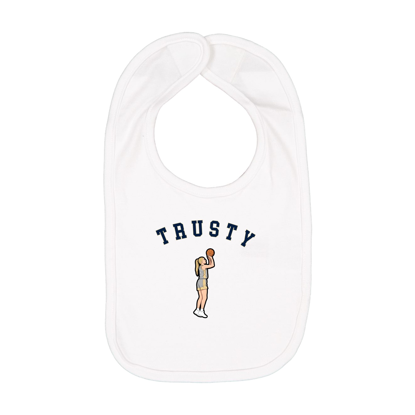 Infant Bib — Shirsey Arch in White