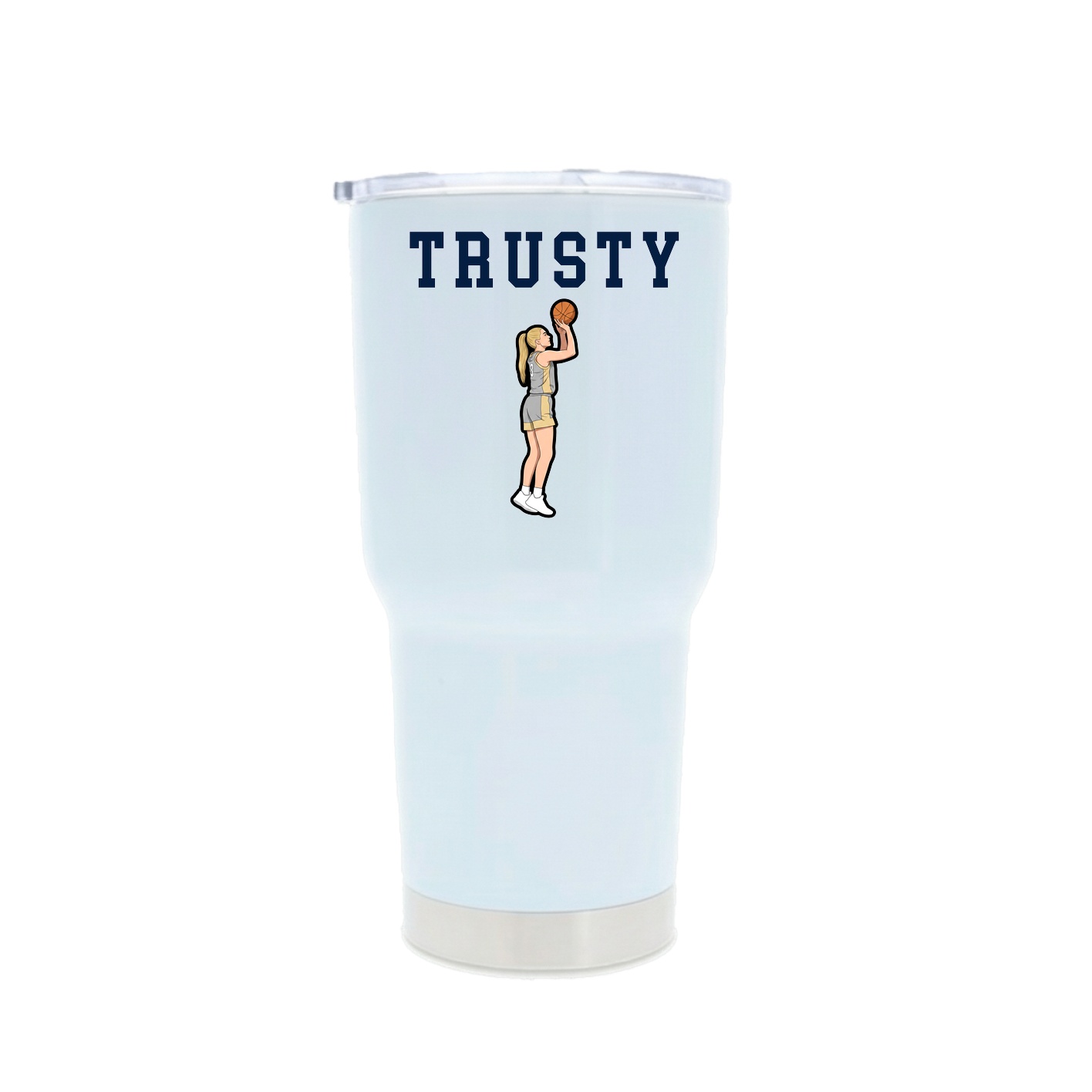 30oz Stainless Steel Tumbler — Shirsey in White