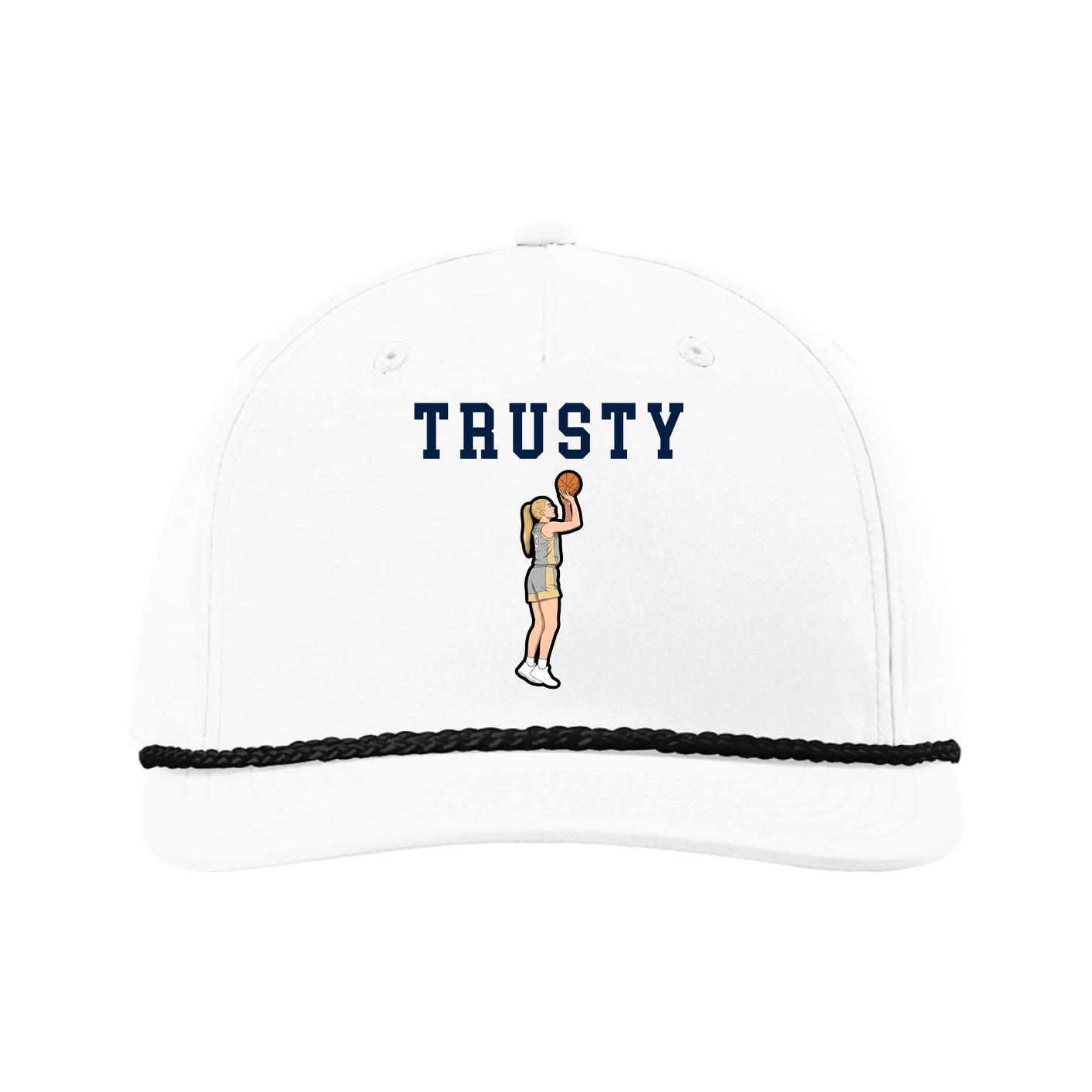 Five-Panel Classic Rope Cap — Shirsey in White