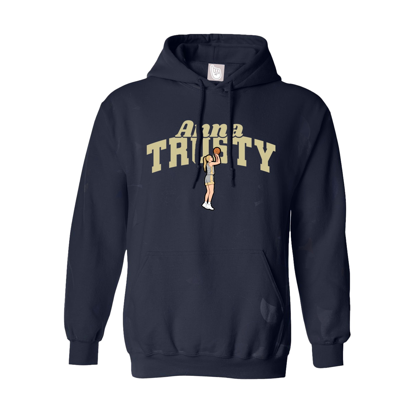 Youth Hoodie — Signature Arch in Navy
