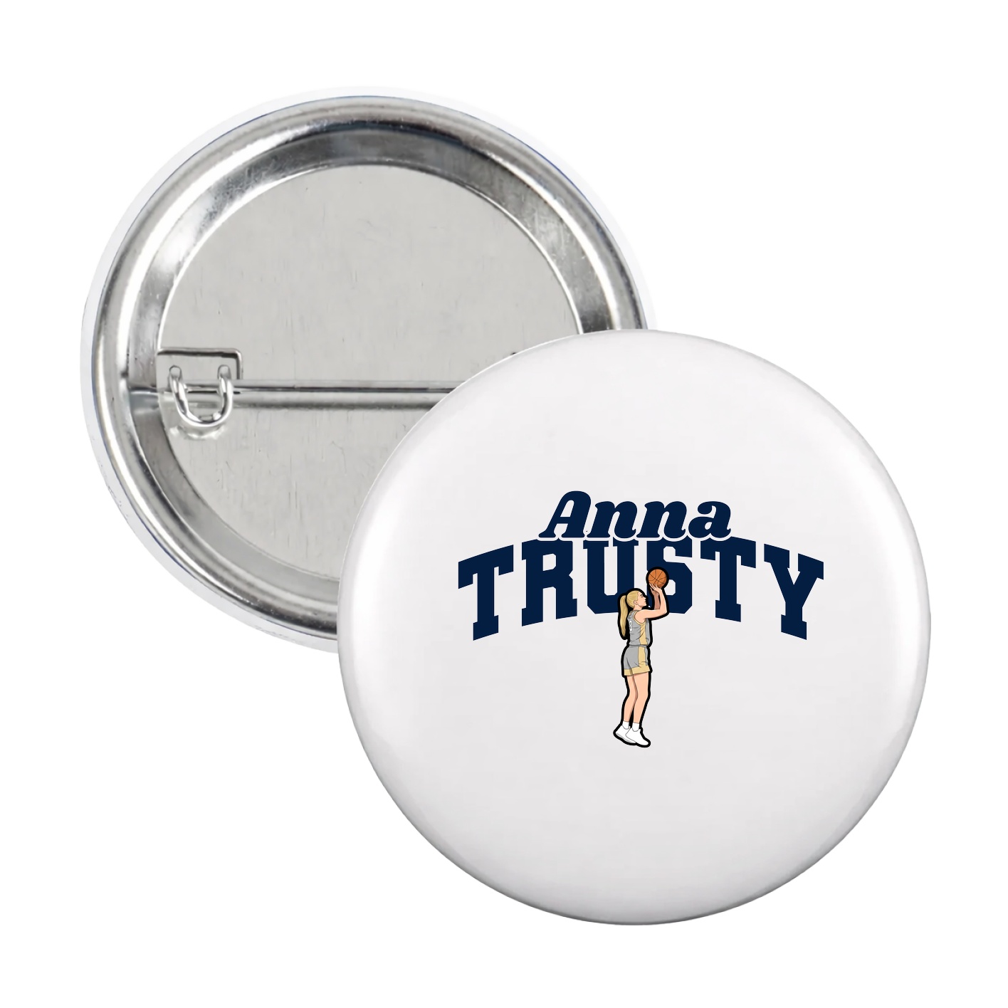 Game Day Button — Signature Arch in White