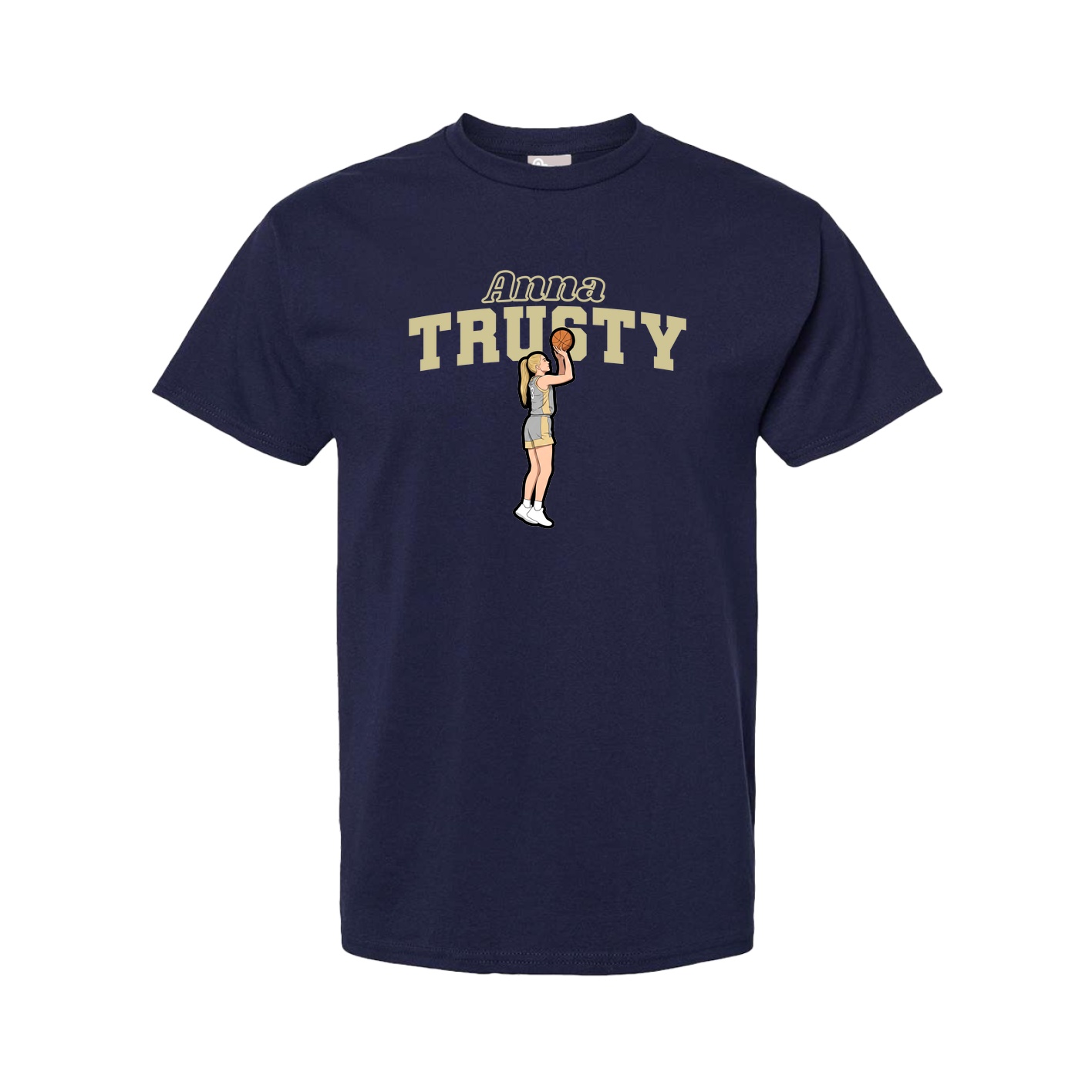 Youth Tee — Name Arch in Navy