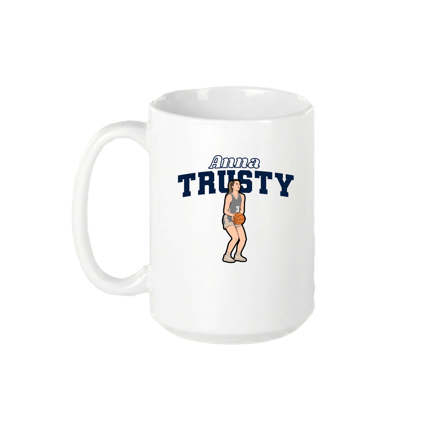 15oz Coffee Mug — Name Arch in White
