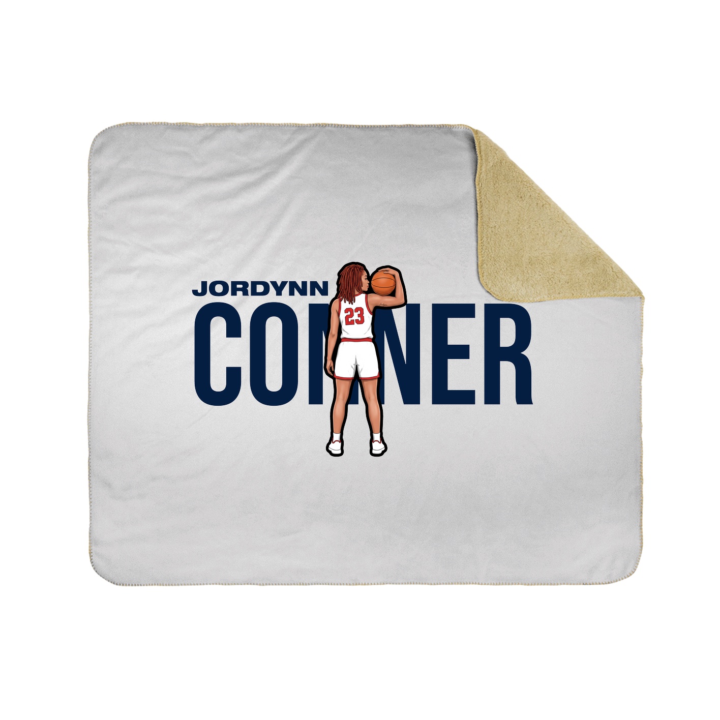 Throw Blanket — Player Name in White