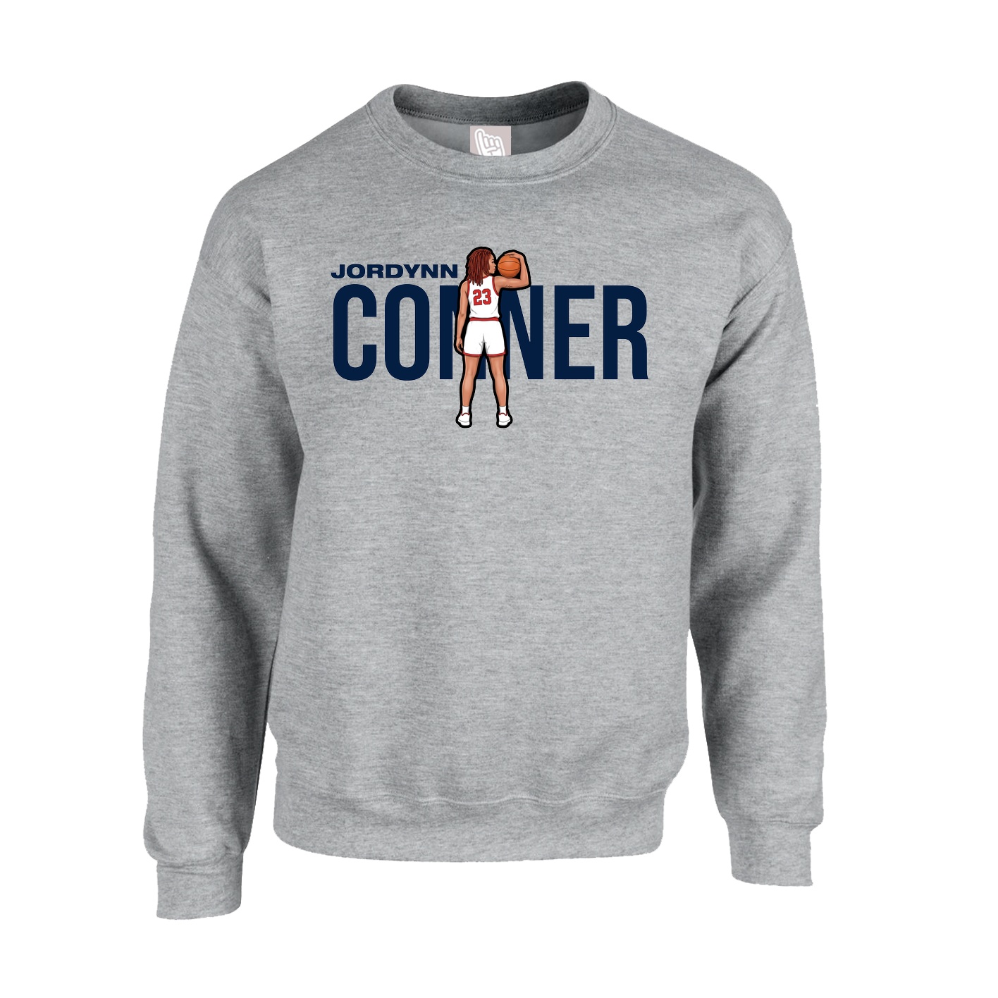Fleece Crew — Player Name in Grey