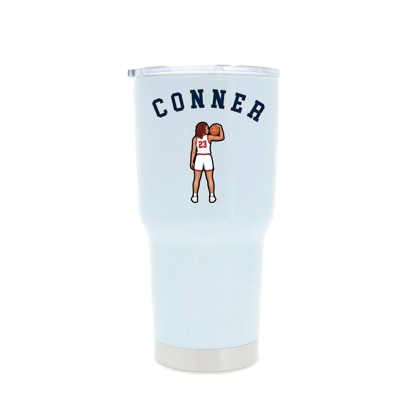 30oz Stainless Steel Tumbler — Shirsey Arch in White