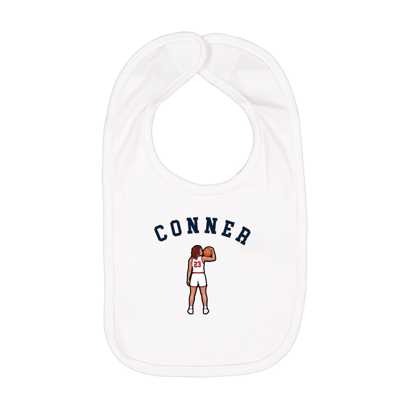 Infant Bib — Shirsey Arch in White