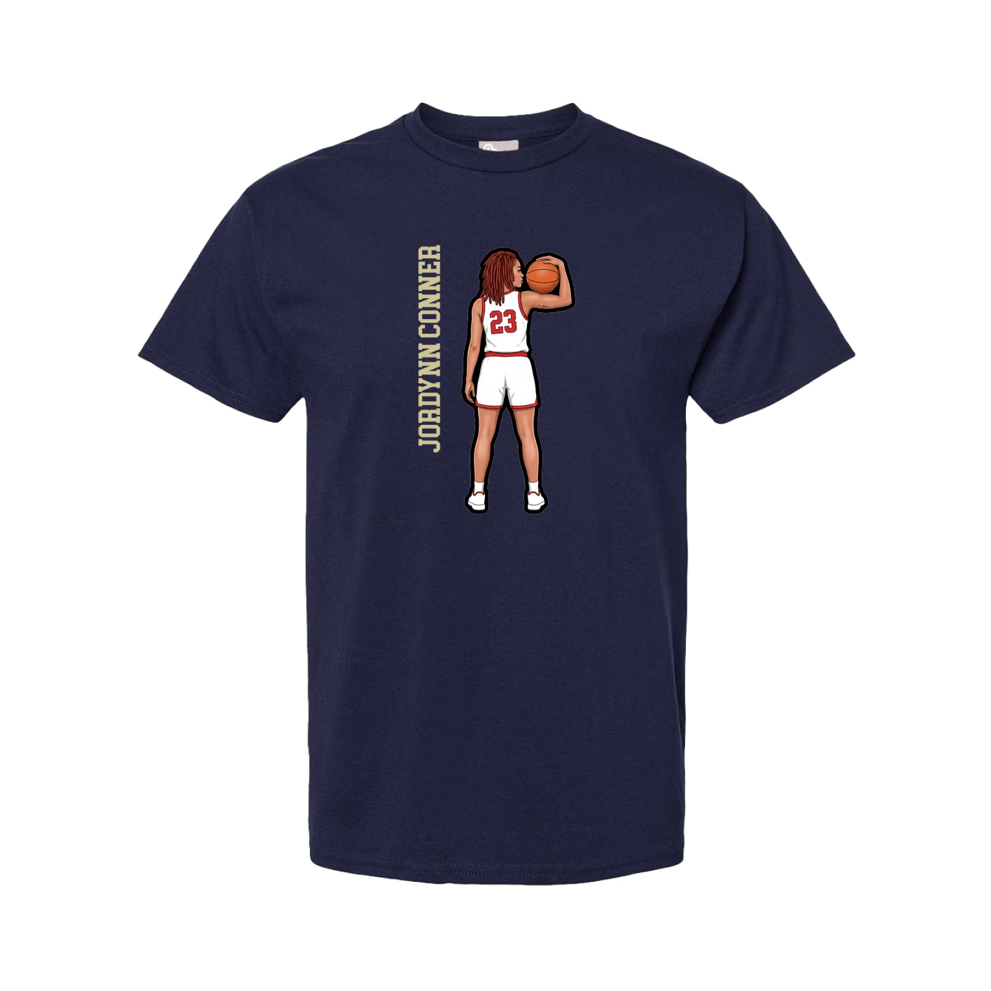 Tee — Name Vertical in Navy