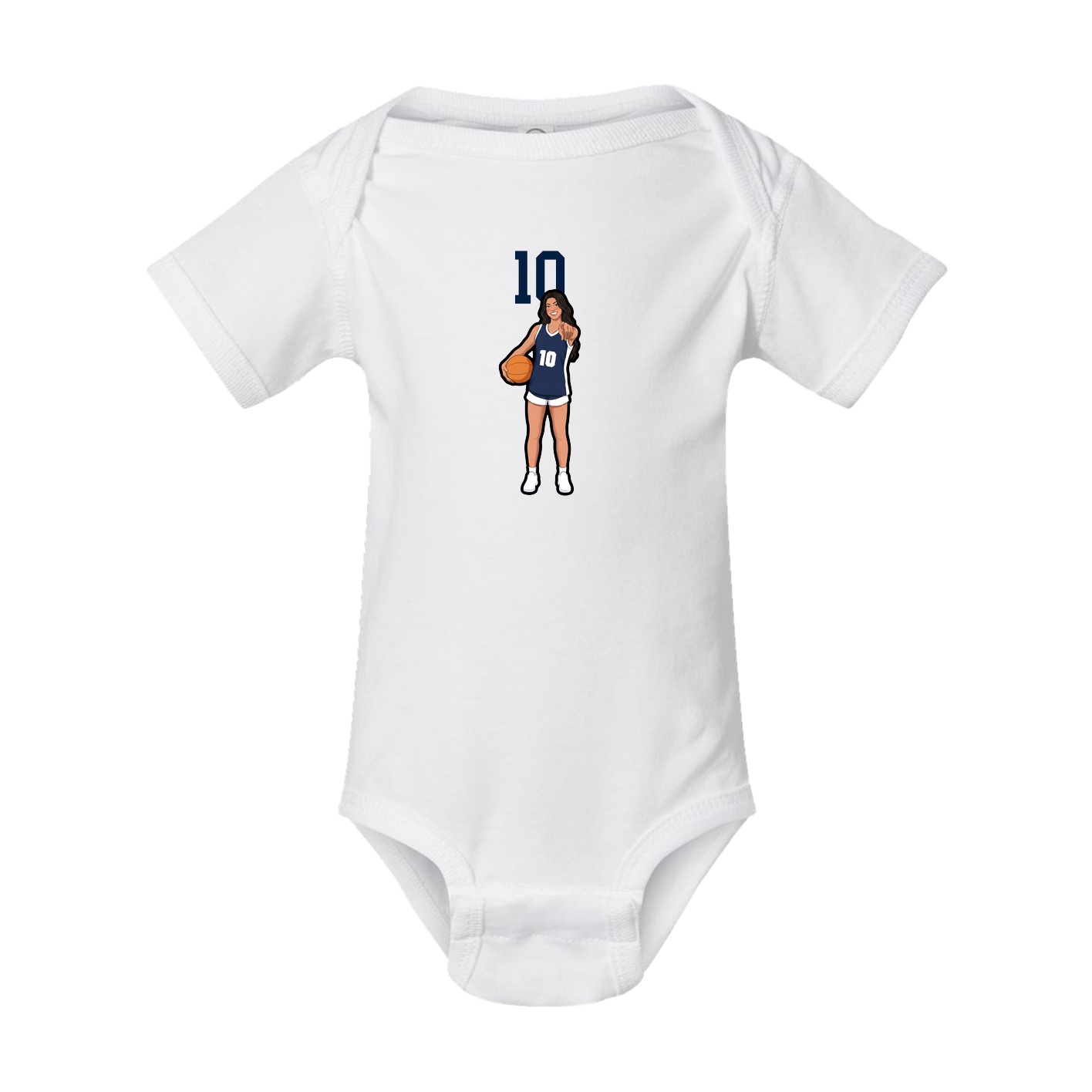 Baby Onesie — Number Top in White