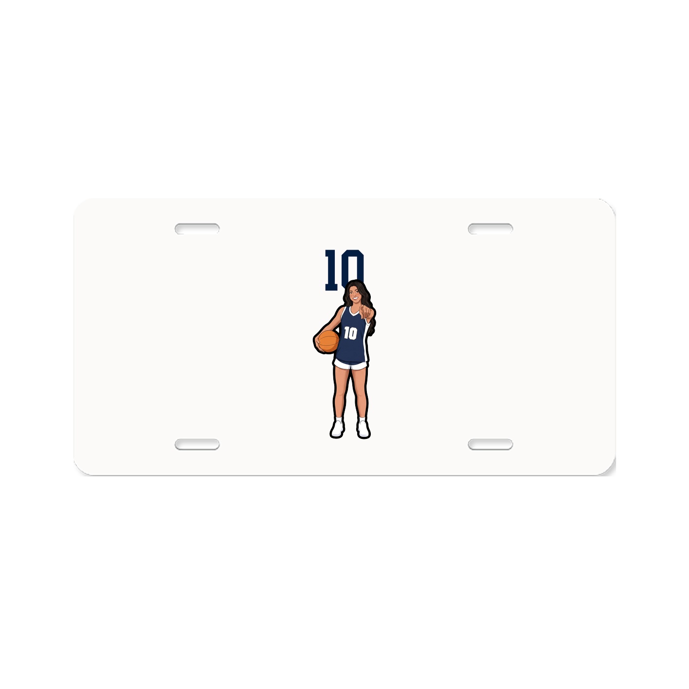 License Plate — Number Top in Classic