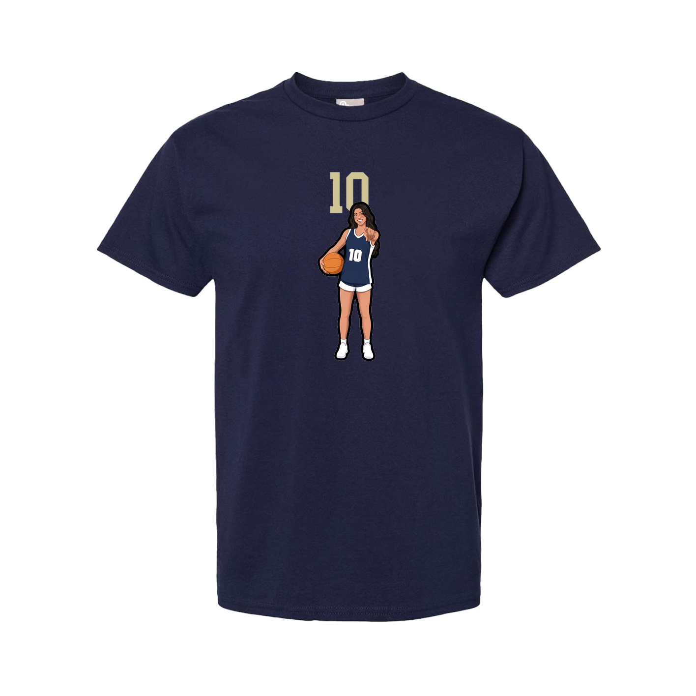 Tee — Number Top in Navy