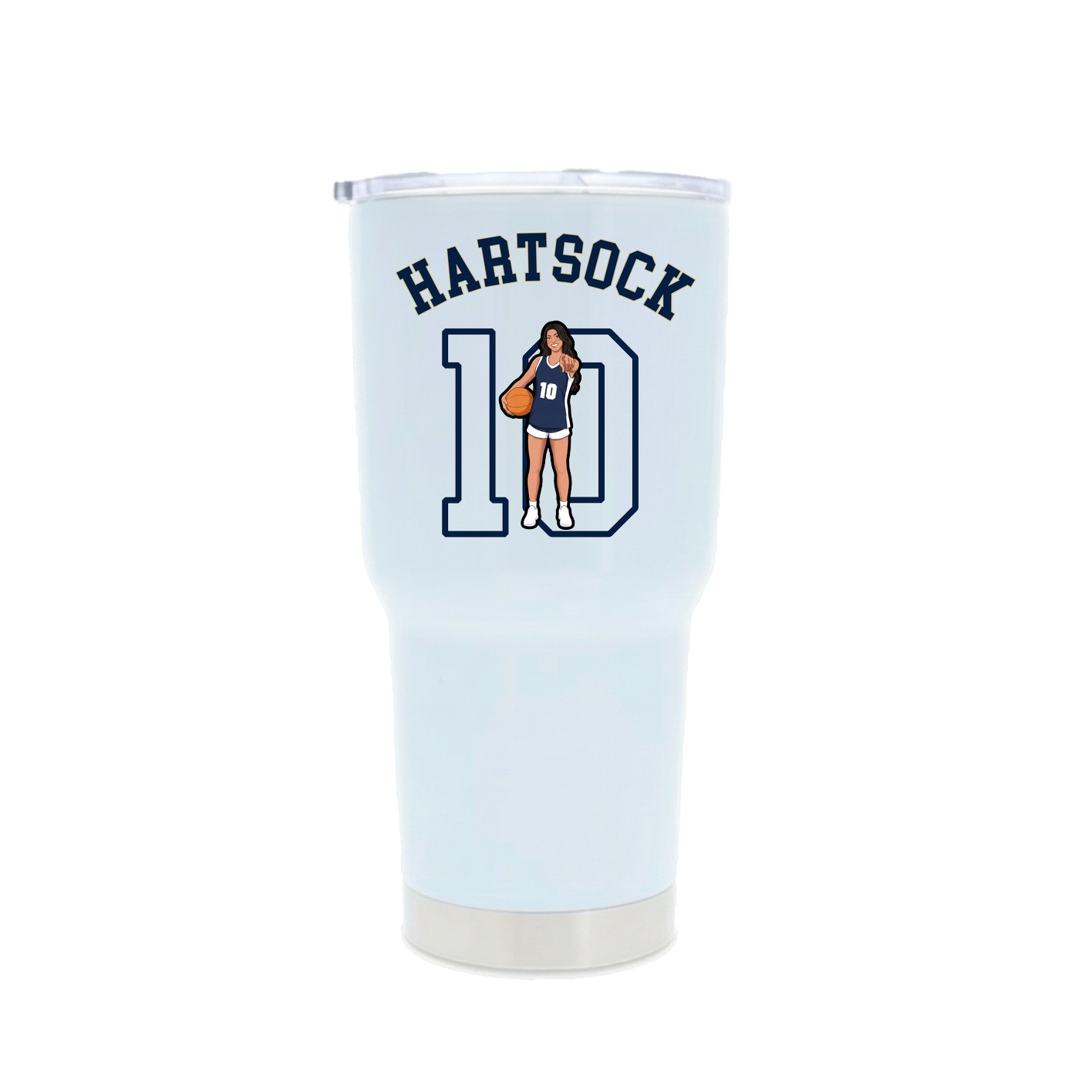 30oz Stainless Steel Tumbler — Shirsey Arch in White