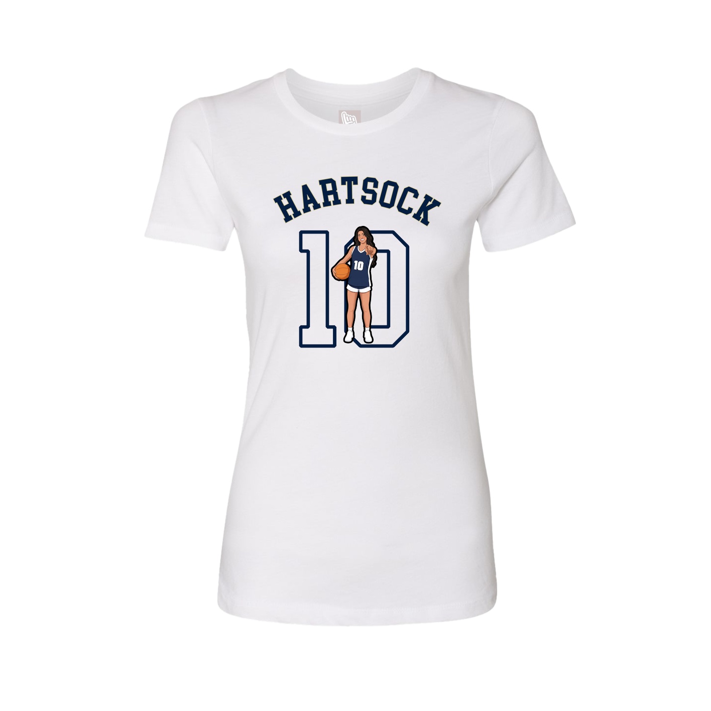 Fitted Women's Tee — Shirsey Arch in White
