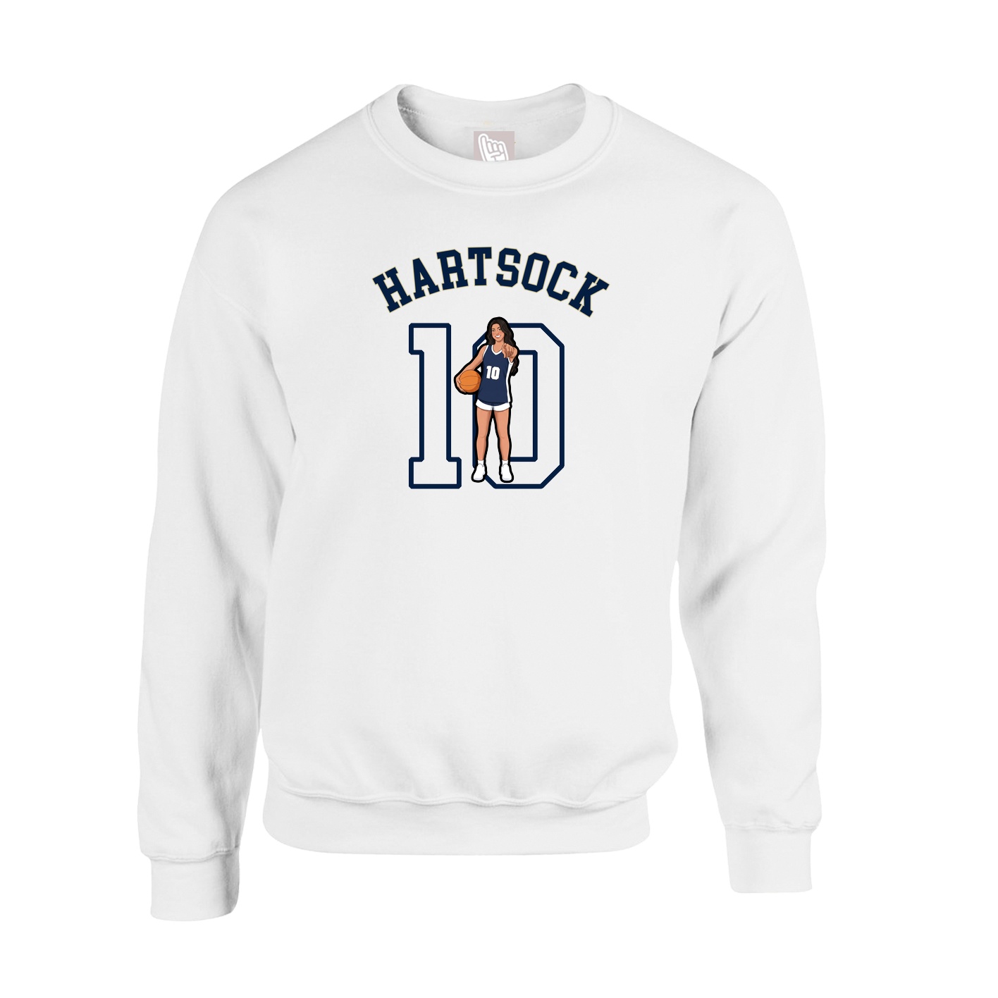 Fleece Crew — Shirsey Arch in White