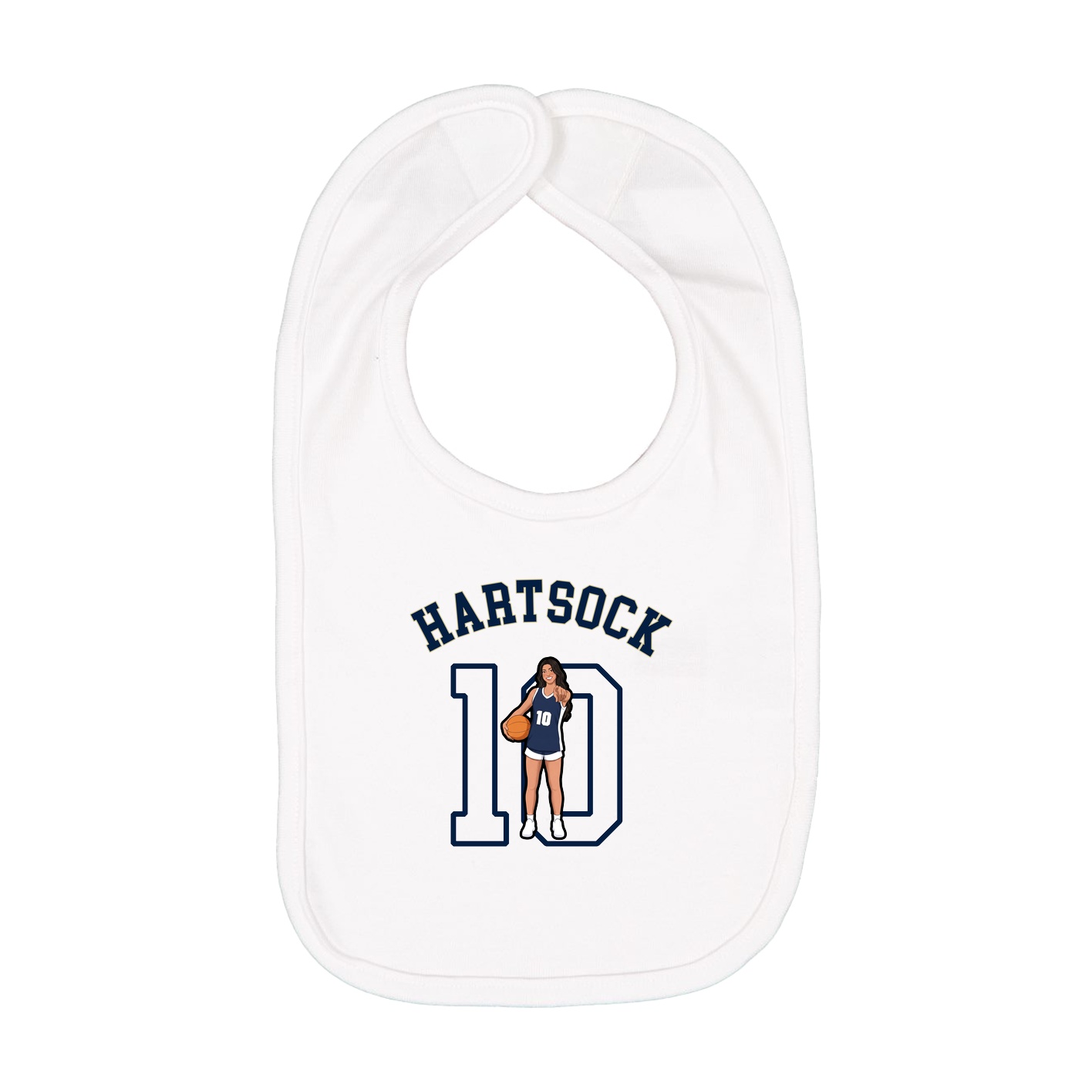 Infant Bib — Shirsey Arch in White