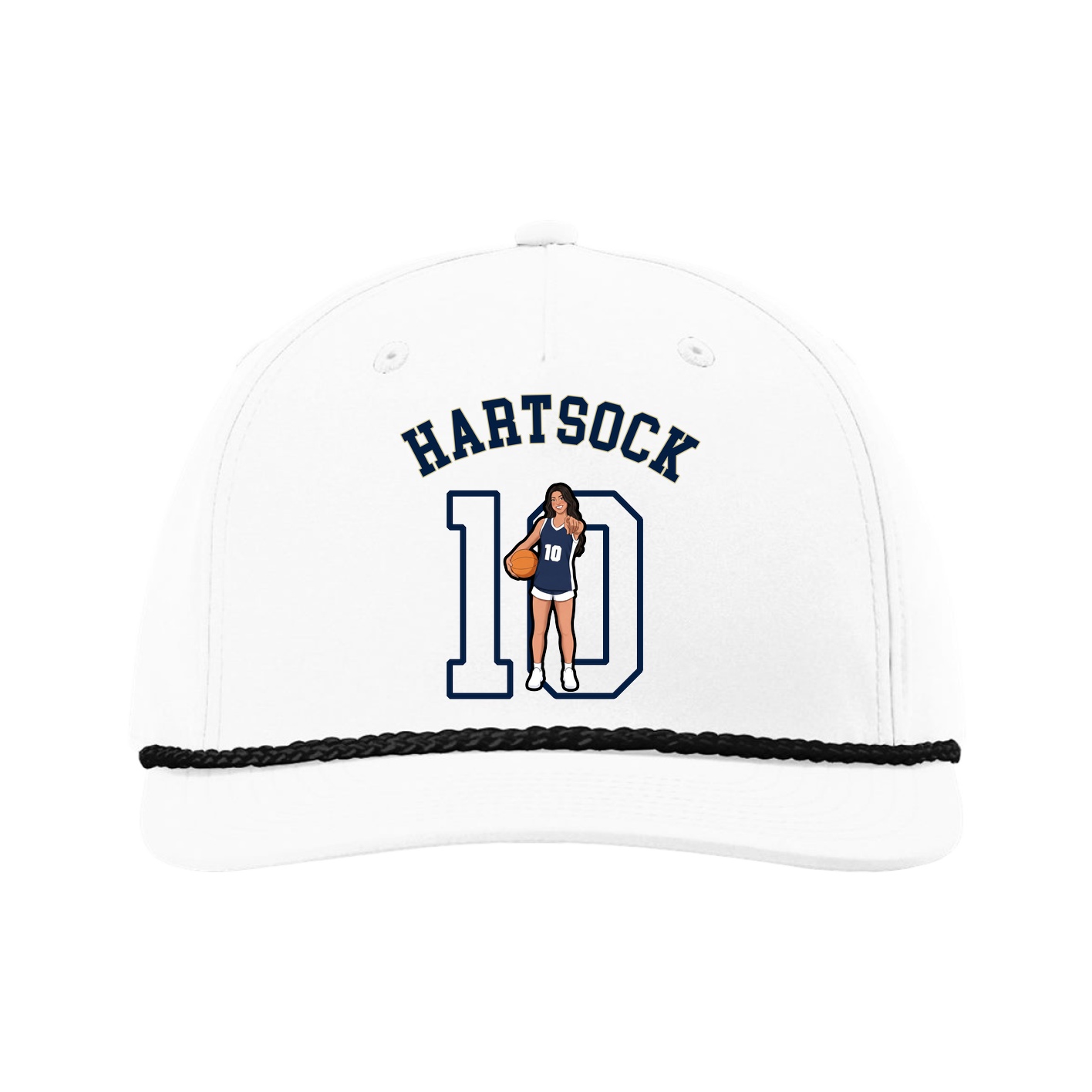Five-Panel Classic Rope Cap — Shirsey Arch in White
