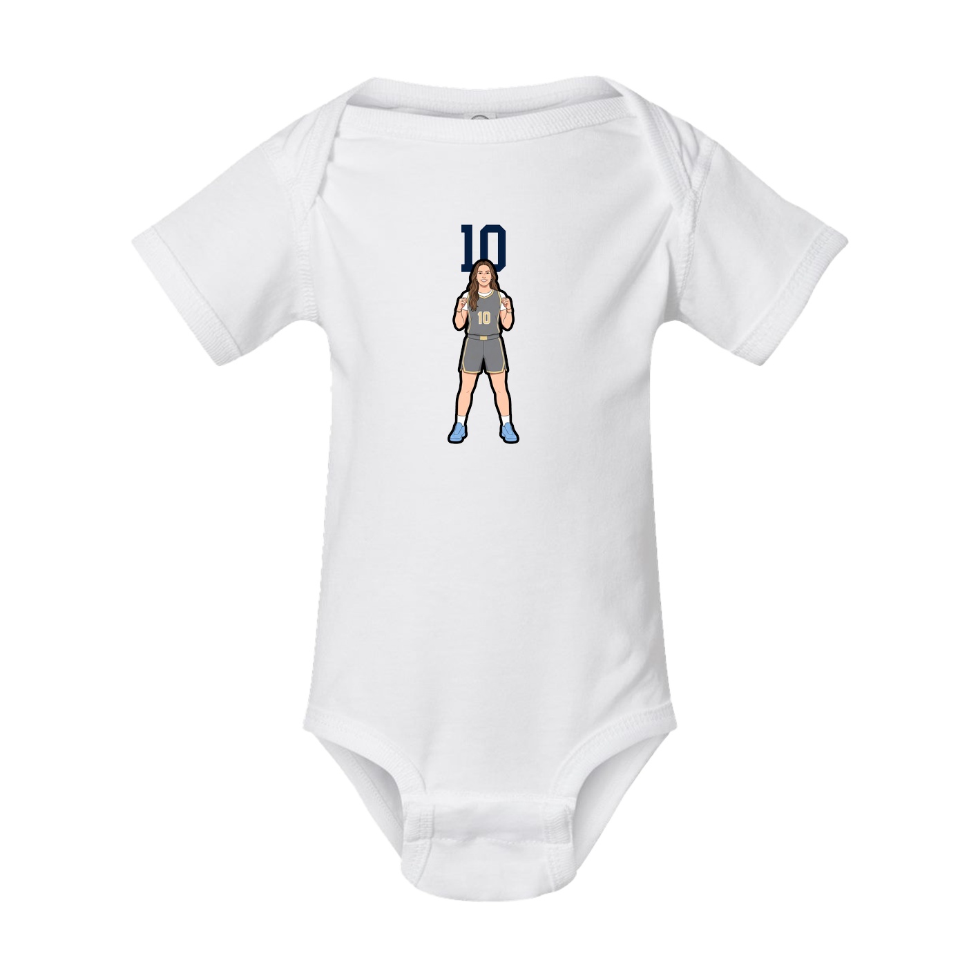 Baby Onesie — Number Top in White