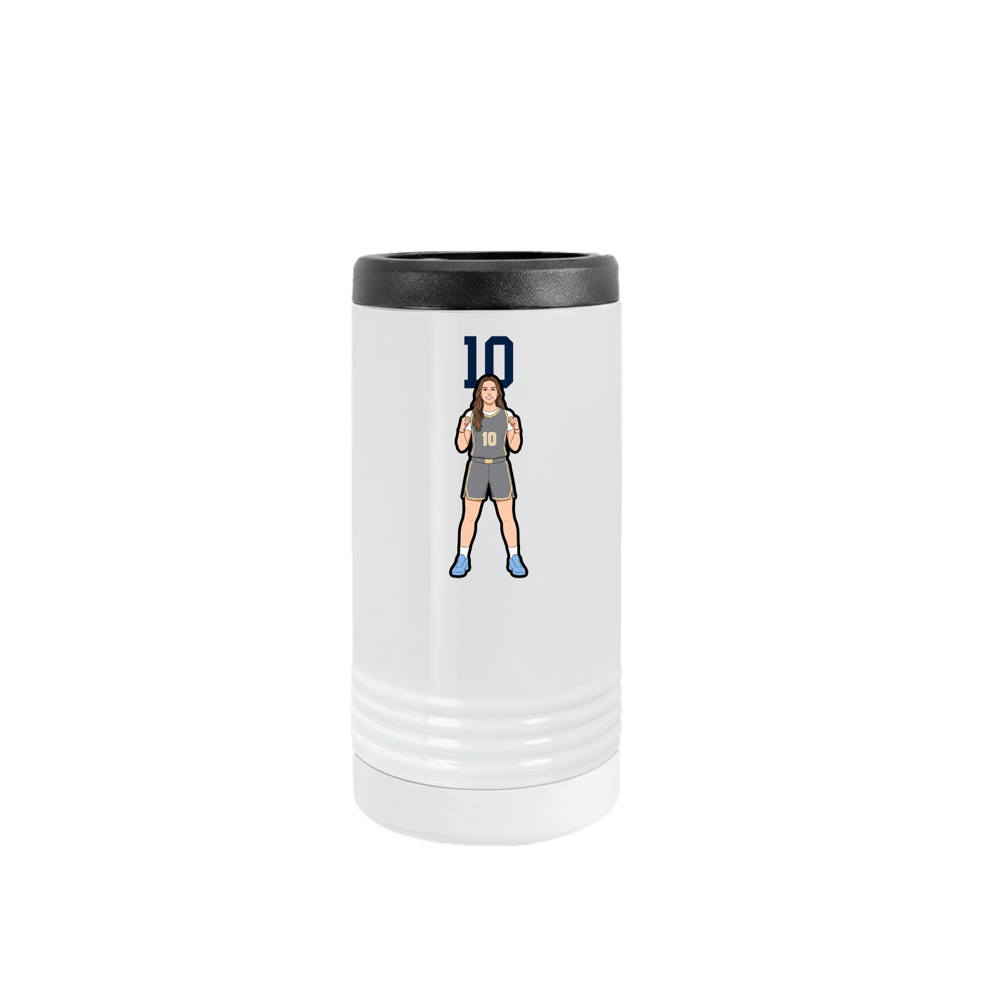 Slim Beverage Holder — Number Top in White
