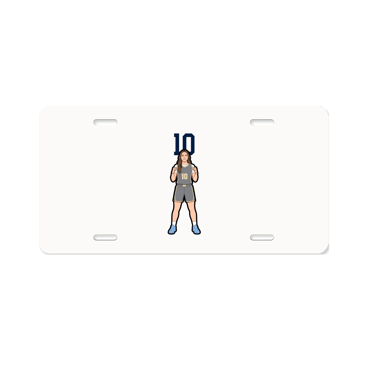License Plate — Number Top in Classic