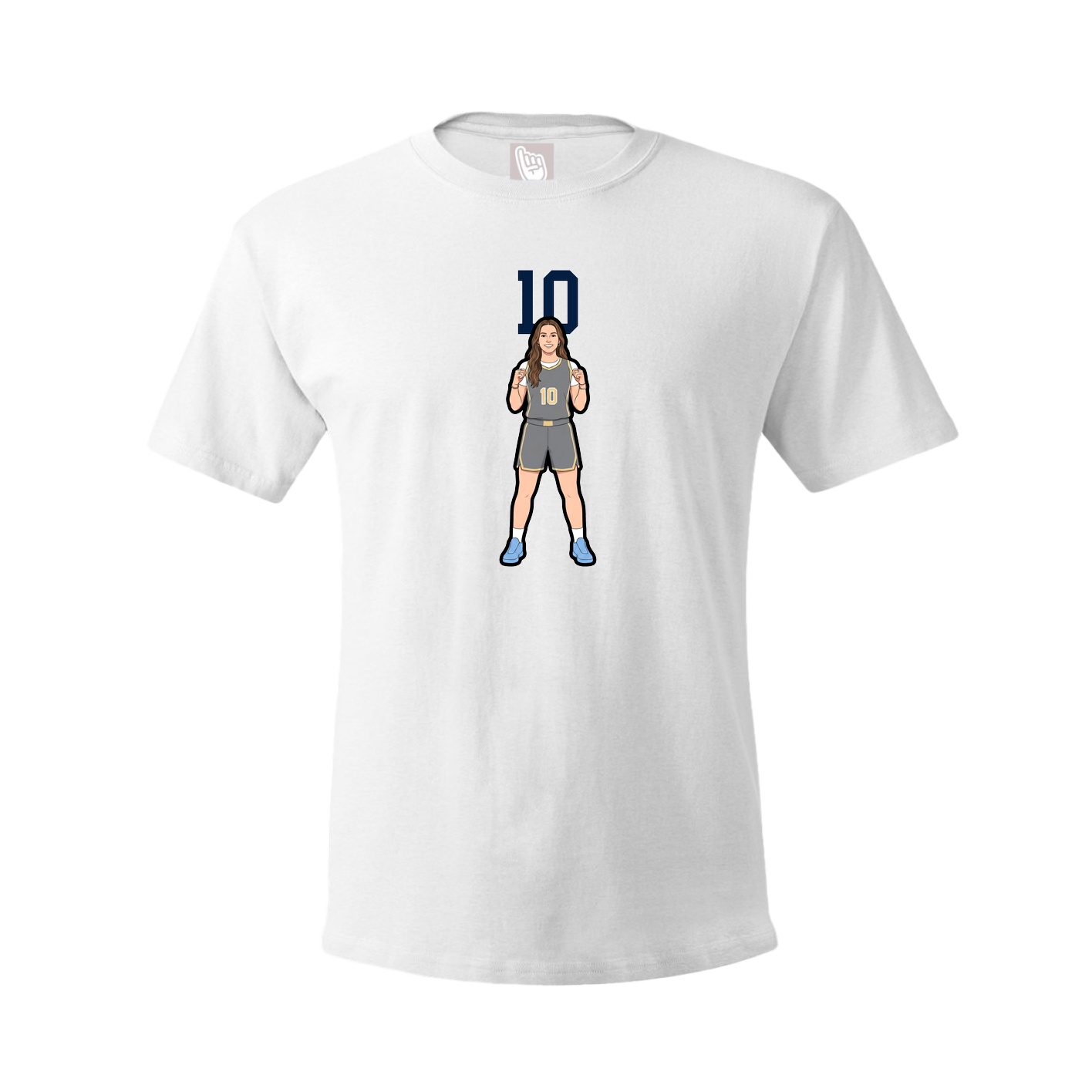 Youth Tee — Number Top in White