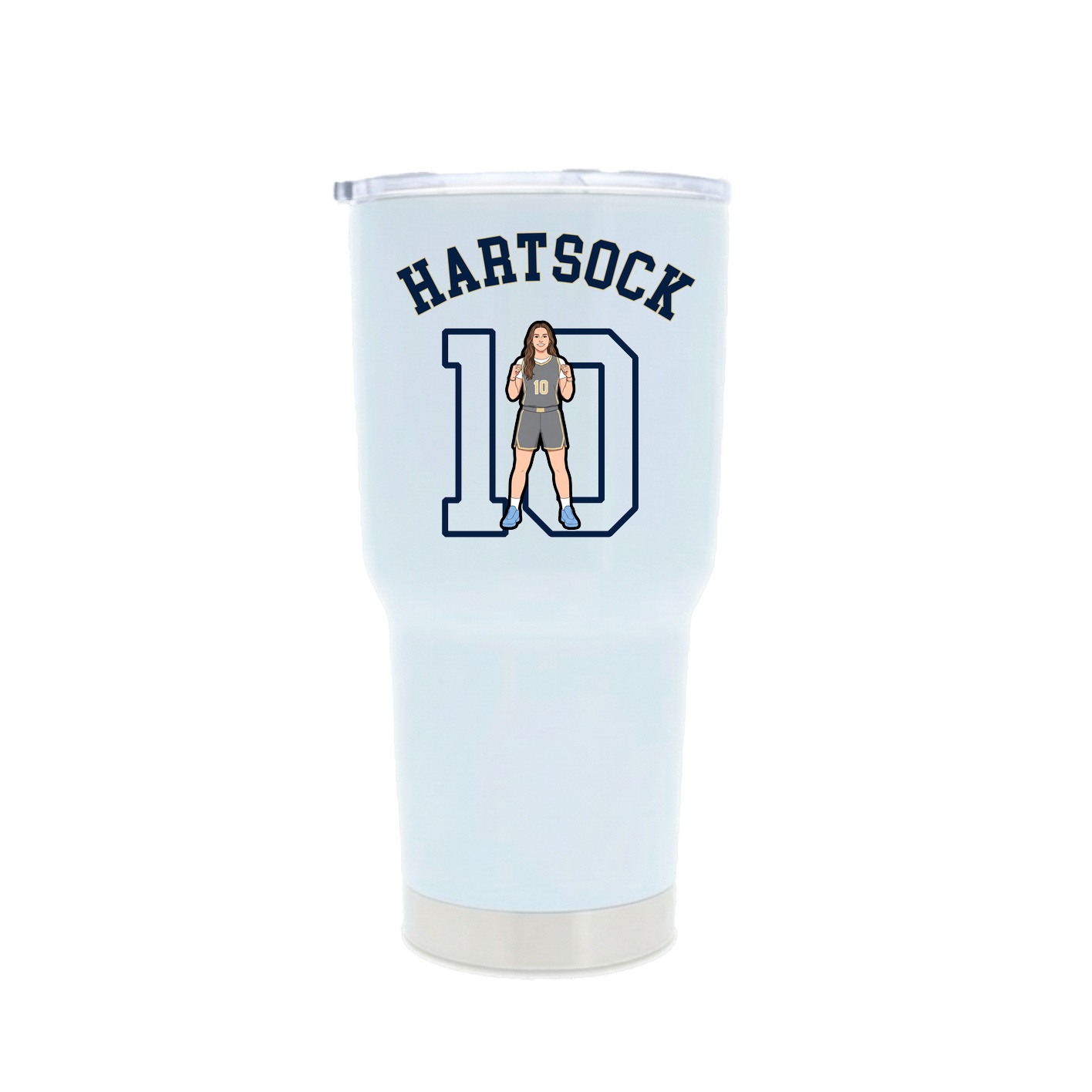 30oz Stainless Steel Tumbler — Shirsey Arch in White