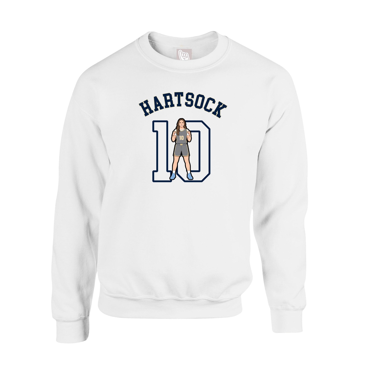 Fleece Crew — Shirsey Arch in White