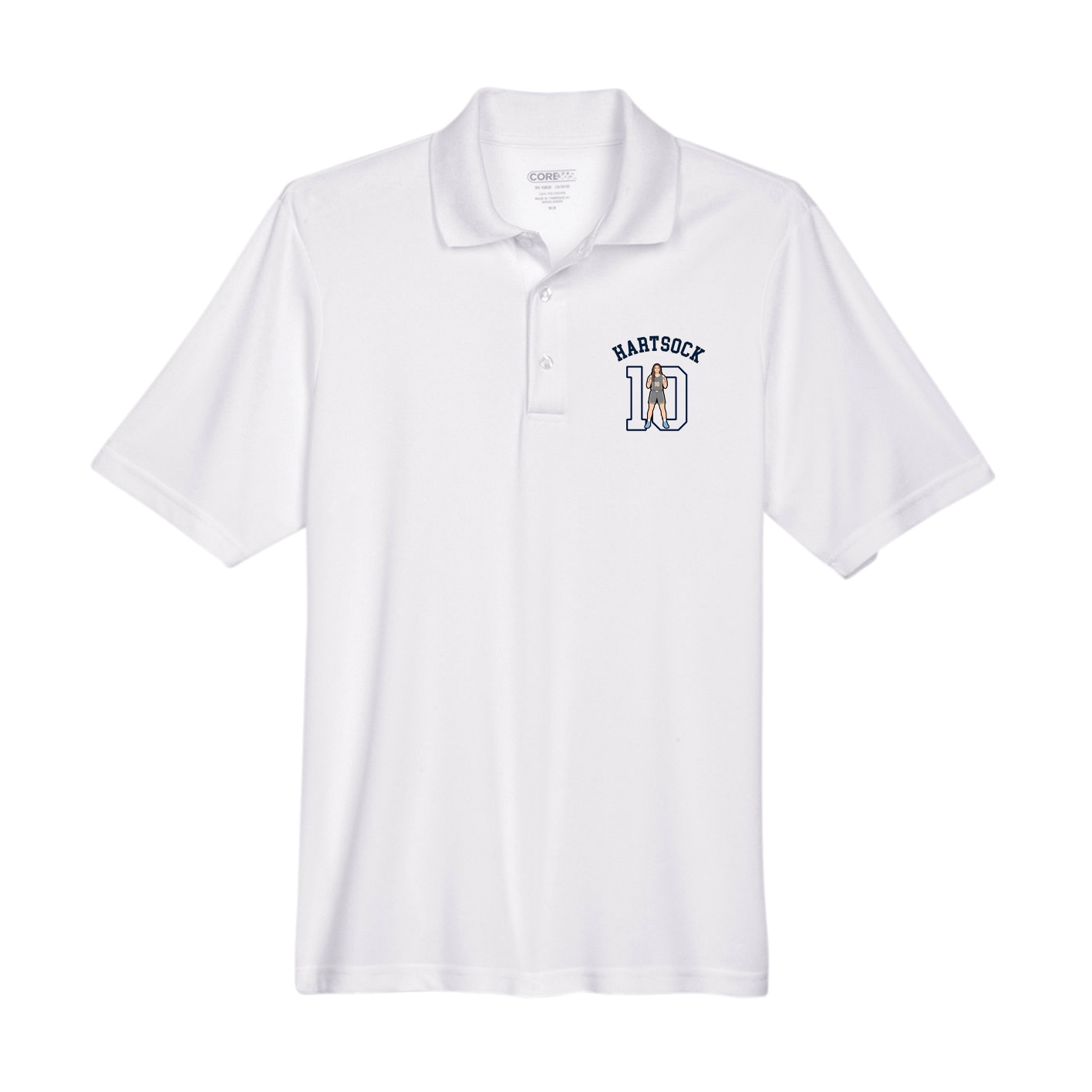 Performance Polo — Shirsey Arch in White
