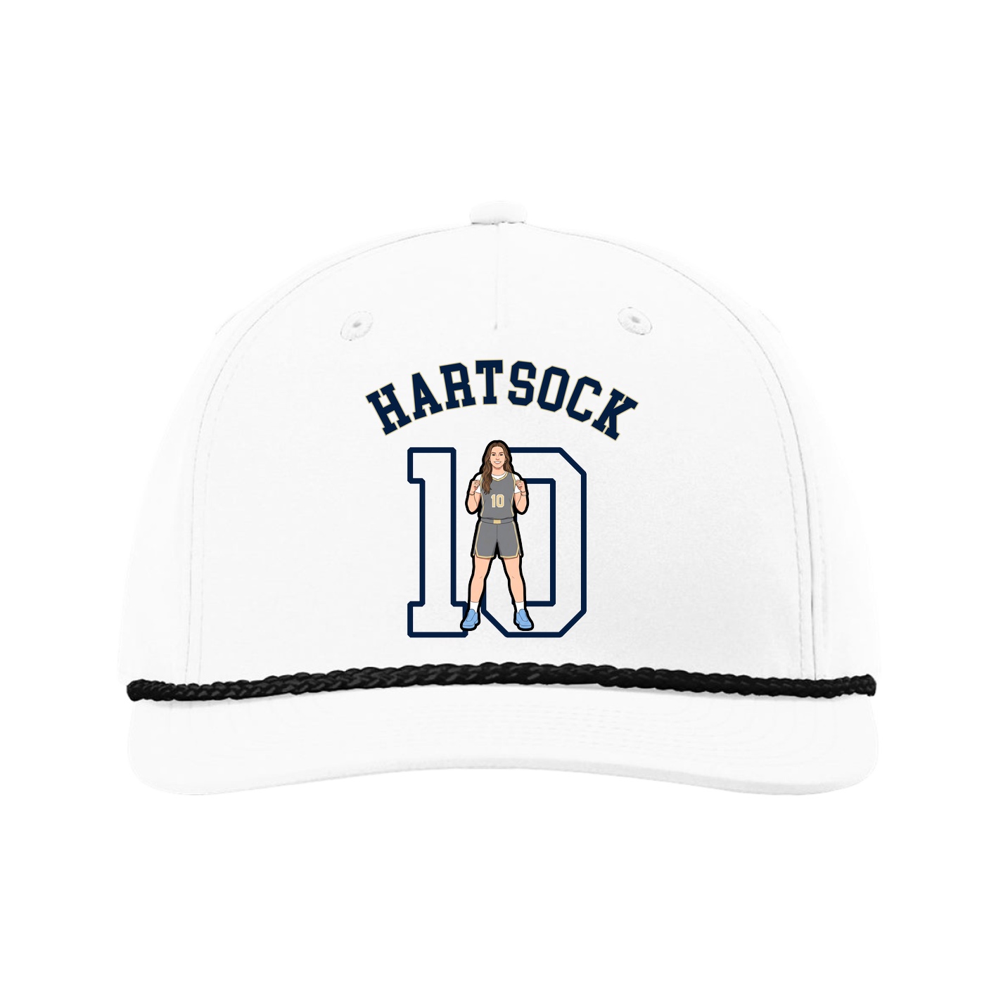 Five-Panel Classic Rope Cap — Shirsey Arch in White