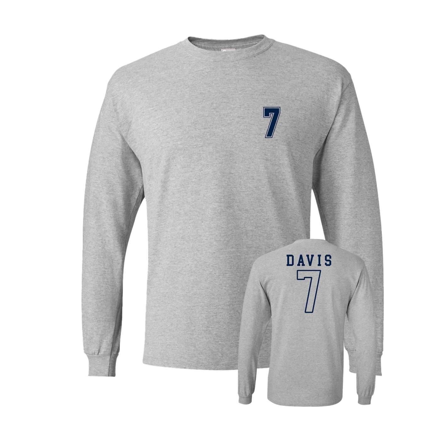 Long Sleeve Tee — Chest Back in Grey