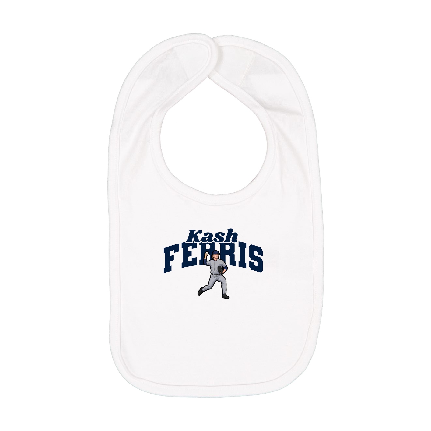 Infant Bib — Signature Arch in White