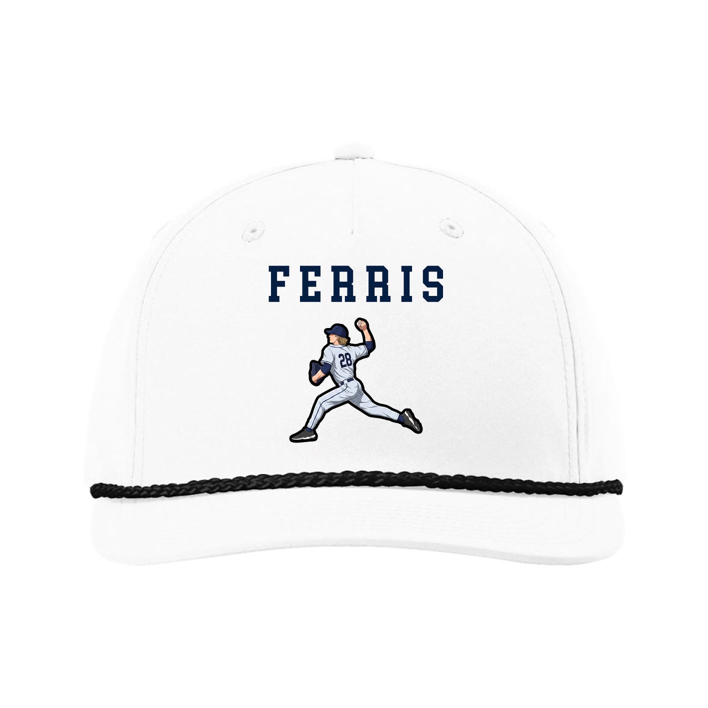 Five-Panel Classic Rope Cap — Shirsey in White