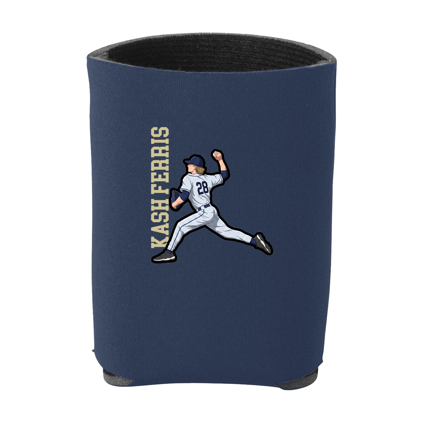 Can Holder — Name Vertical in Navy