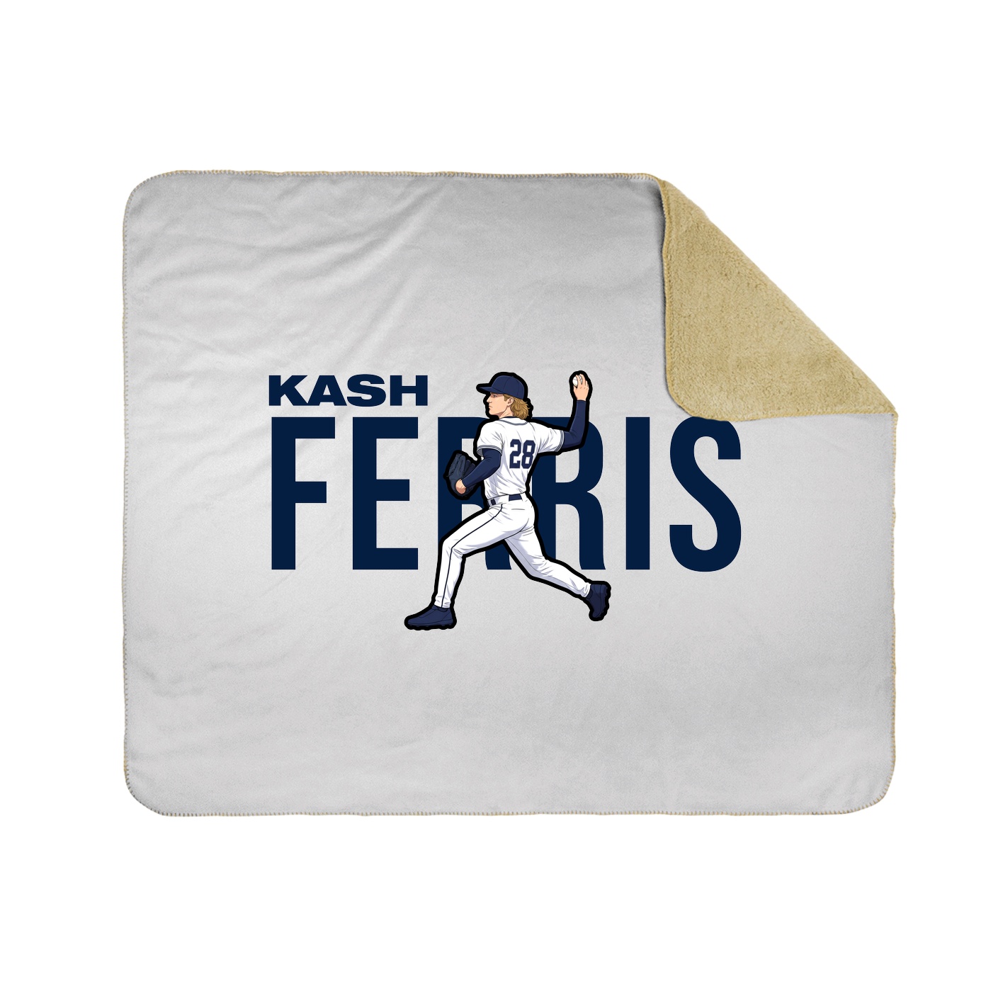 Throw Blanket — Player Name in White