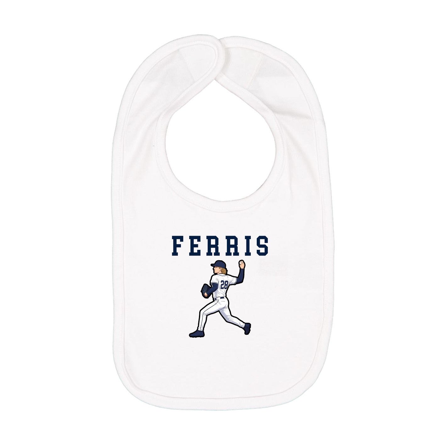 Infant Bib — Shirsey in White