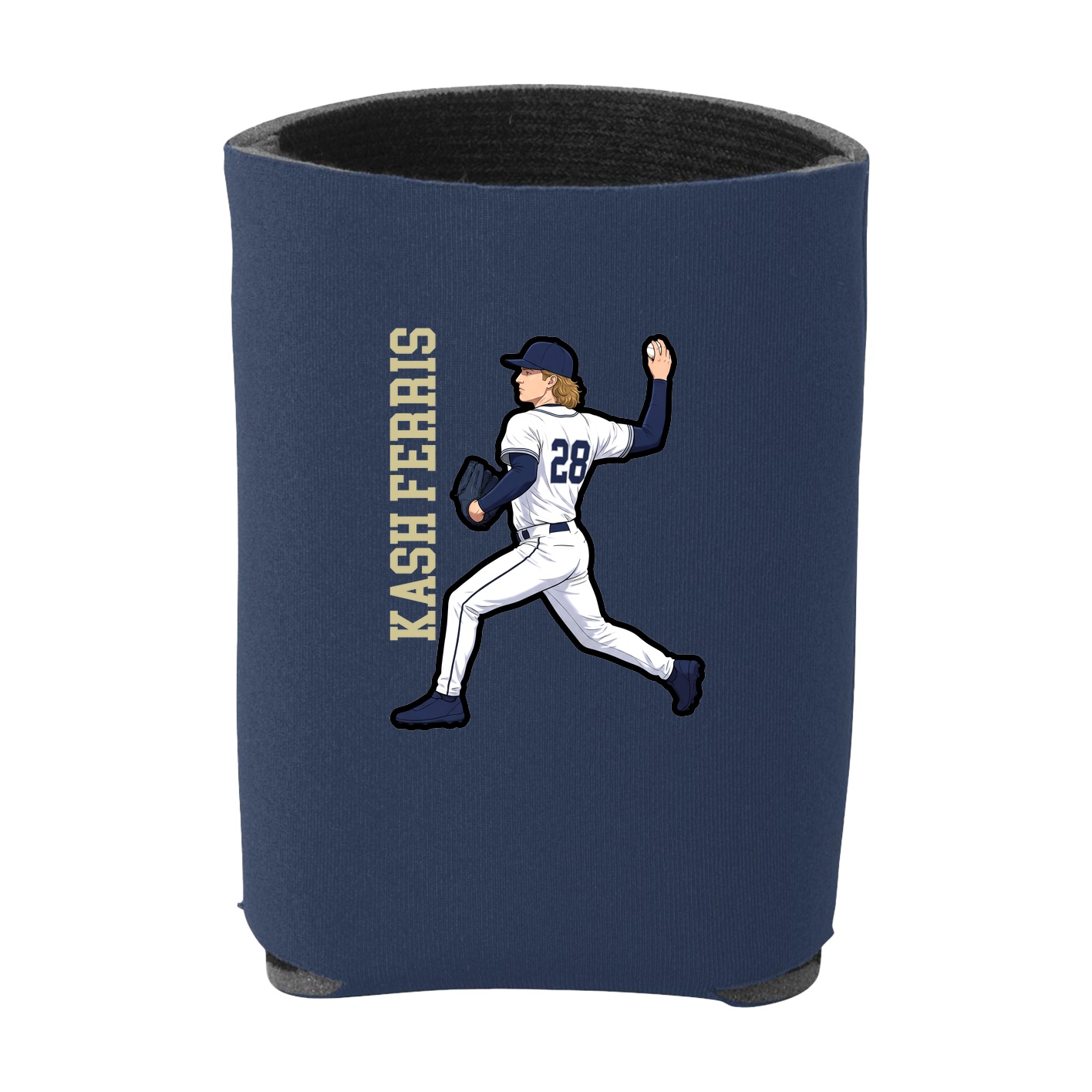 Can Holder — Name Vertical in Navy