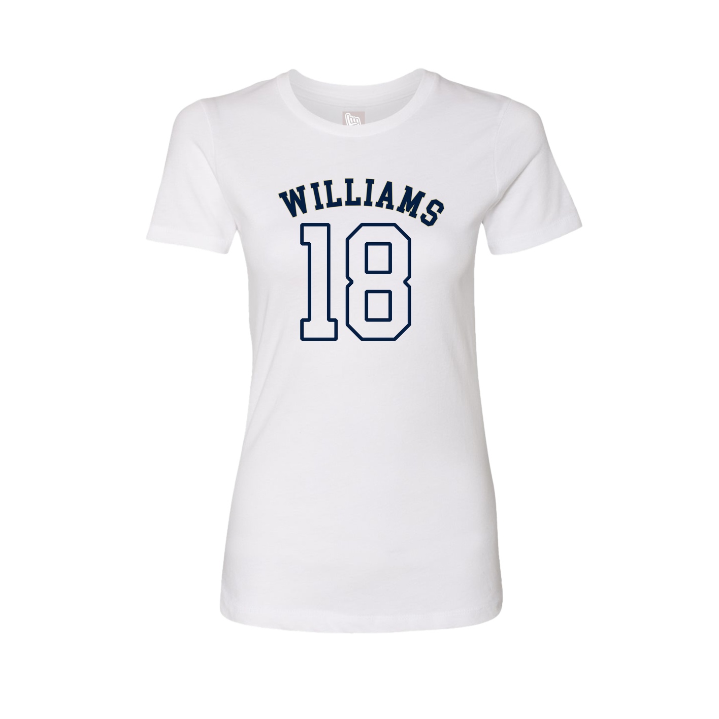 Fitted Women's Tee — Shirsey Arch in White