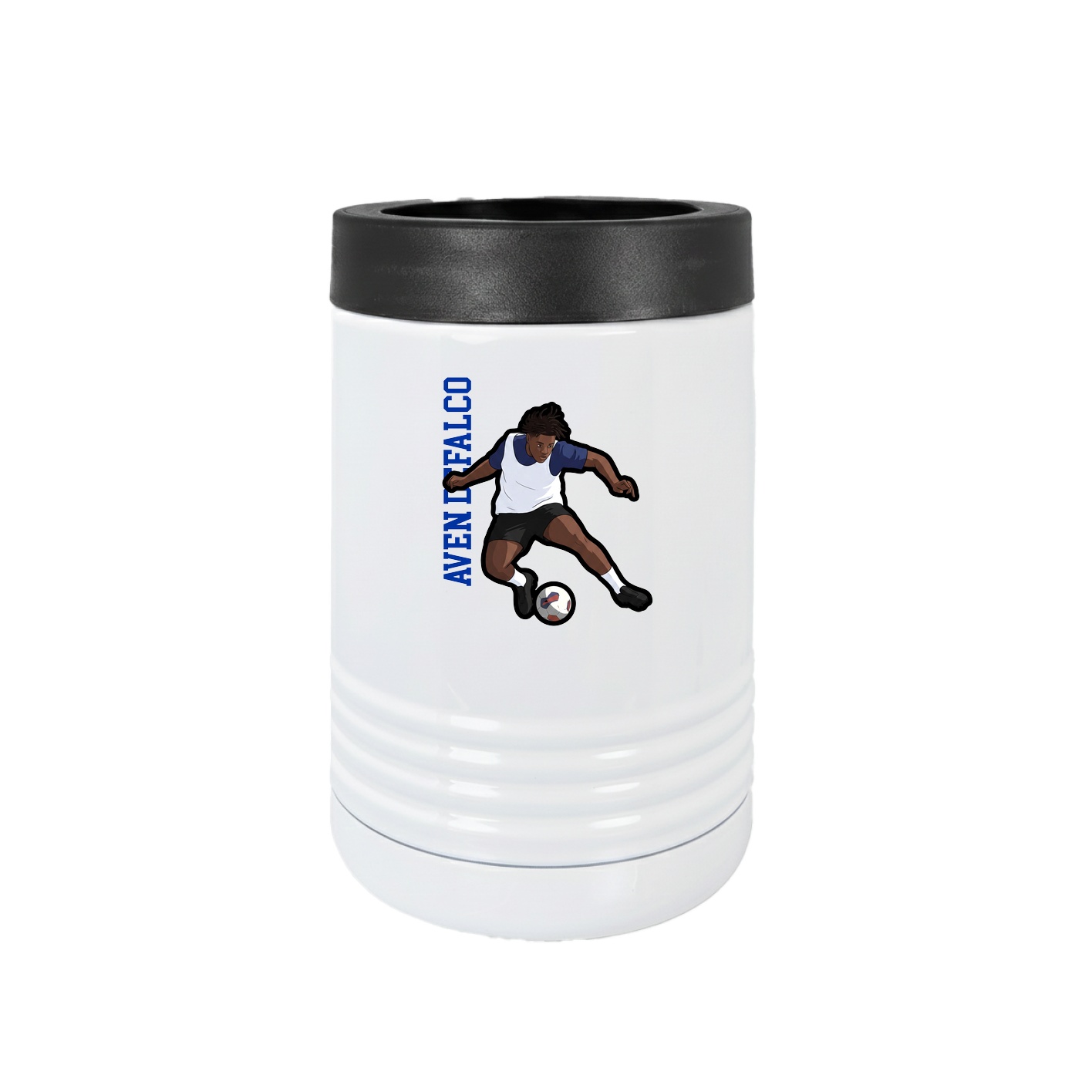 Beverage Holder — Name Vertical in White