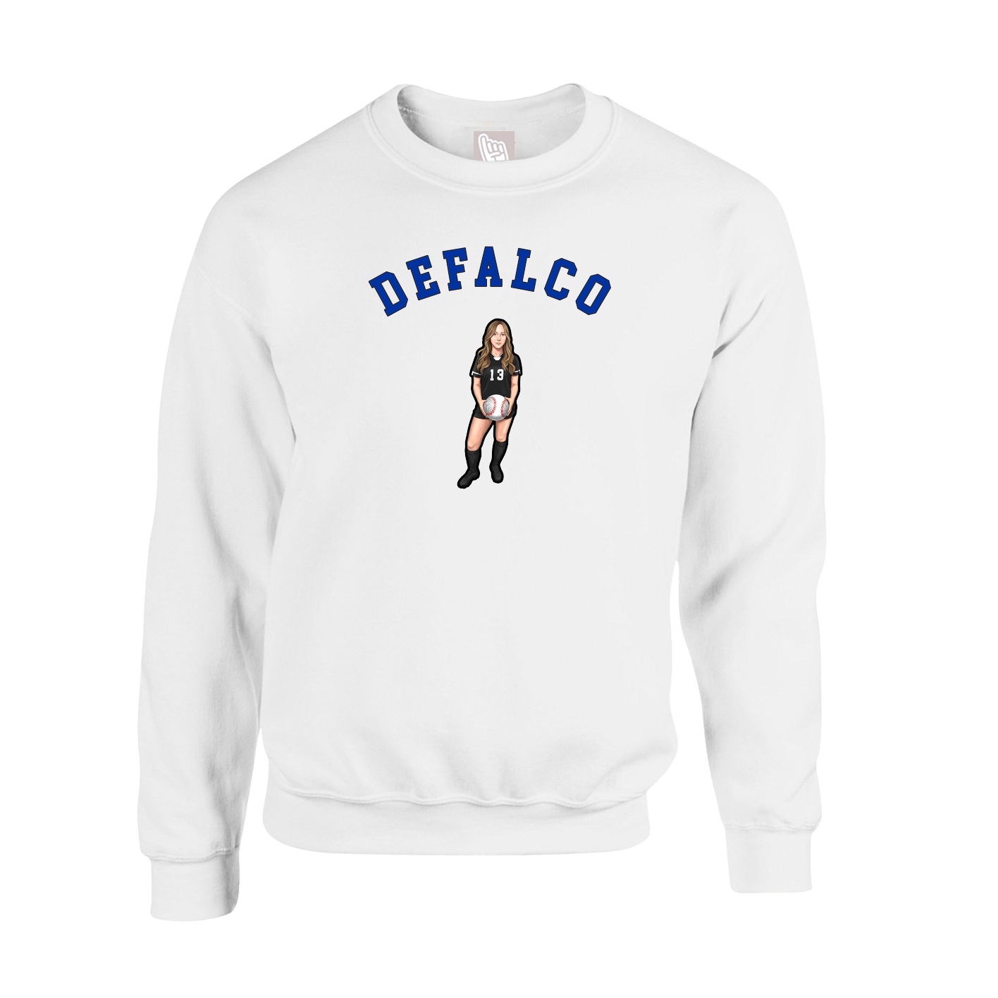 Fleece Crew — Shirsey Arch in White