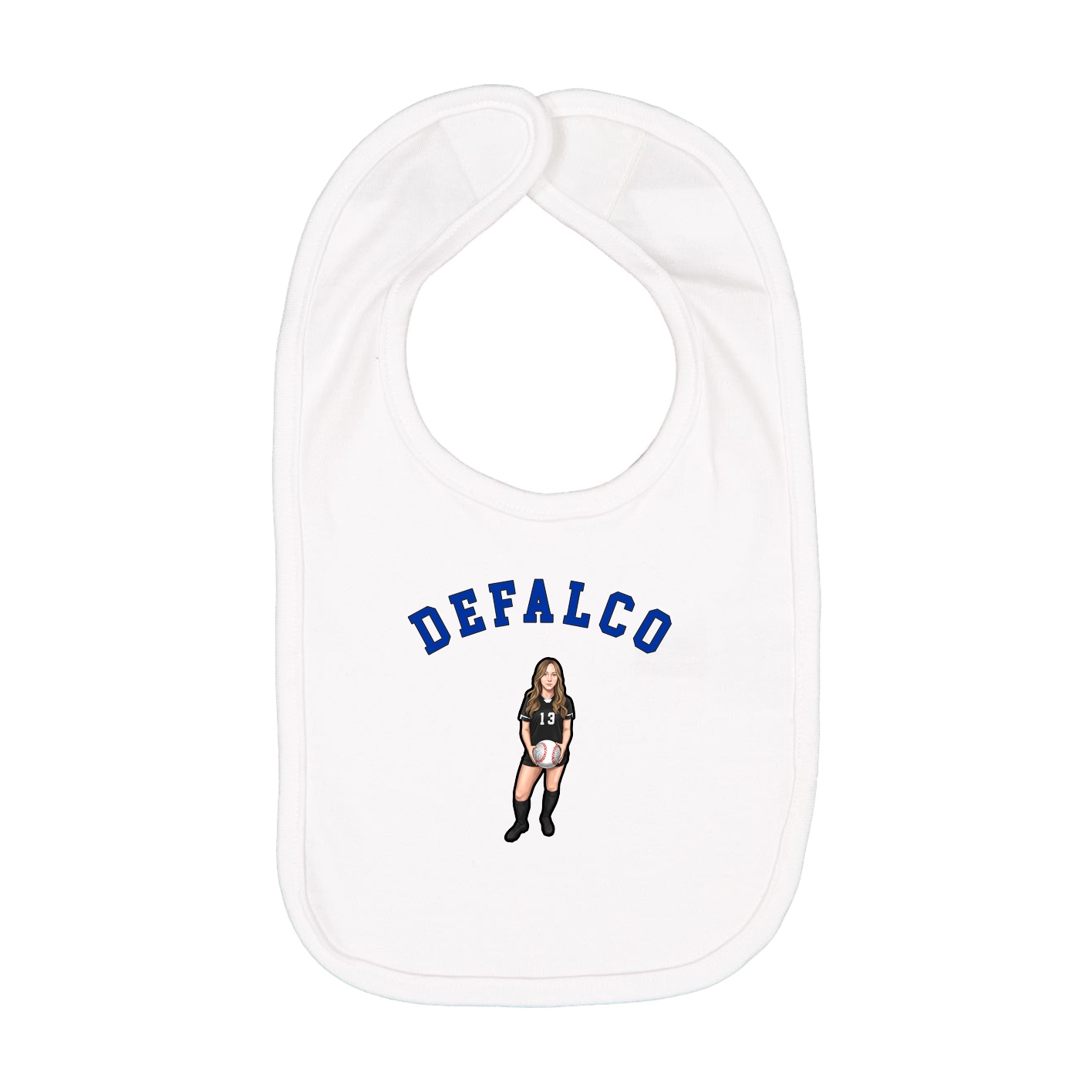 Infant Bib — Shirsey Arch in White