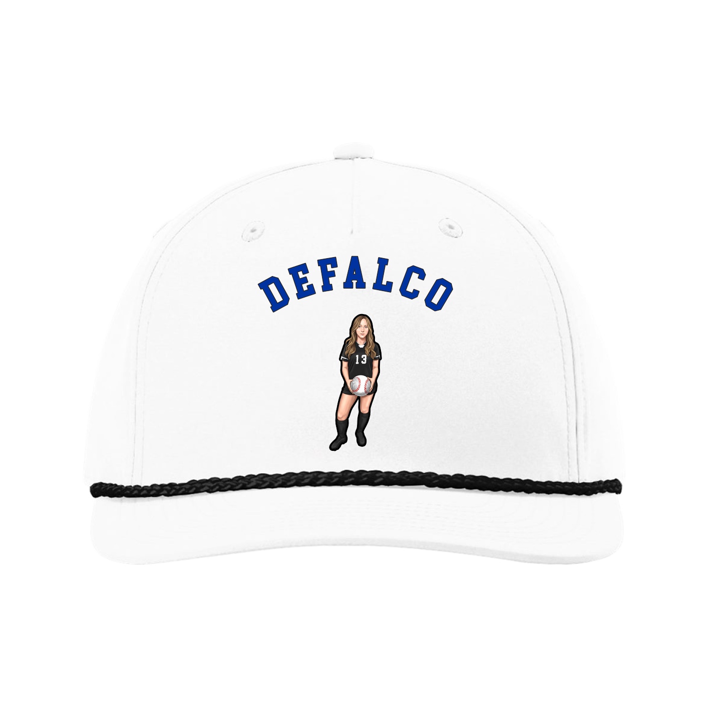 Five-Panel Classic Rope Cap — Shirsey Arch in White