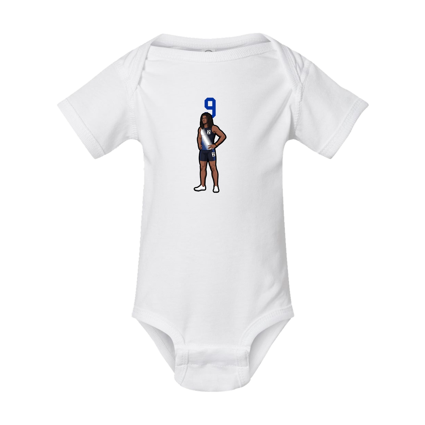 Baby Onesie — Number Top in White